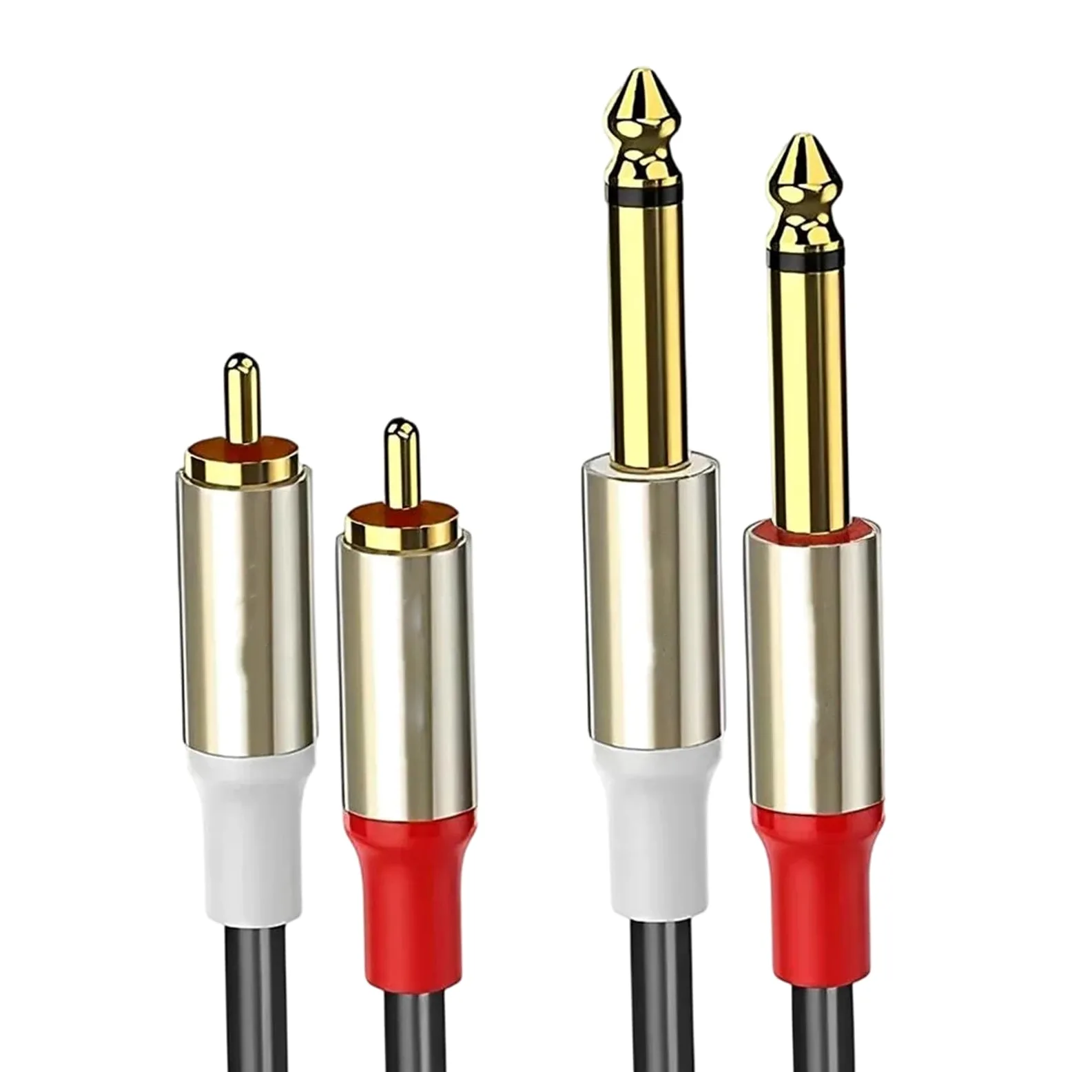 Początkujący Kabel Do Gitary Kabel Stereo 6,35 Mm 1/4 Męski Na Podwójny Do Wzmacniacza Głośnikowego Odbiornika Gitarowego Łatwy W Użyciu