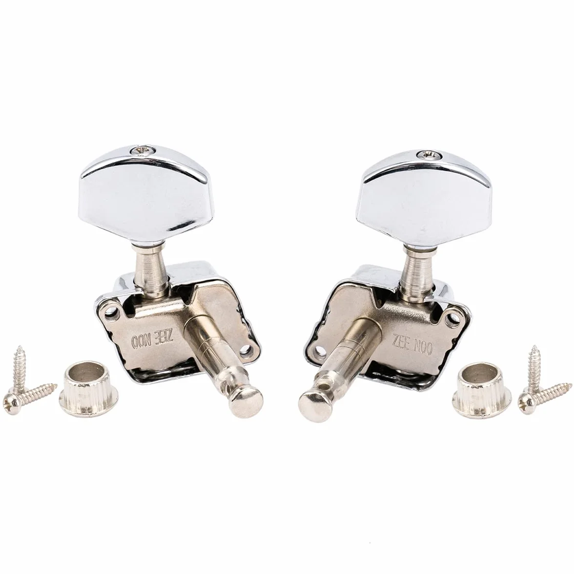 Musiclily Pro 3L+3R Klucze Gitaryowe Półzamknięte Tunery Kołki do Strojenia do Gitary Elektrycznej Akustycznej, Chrom