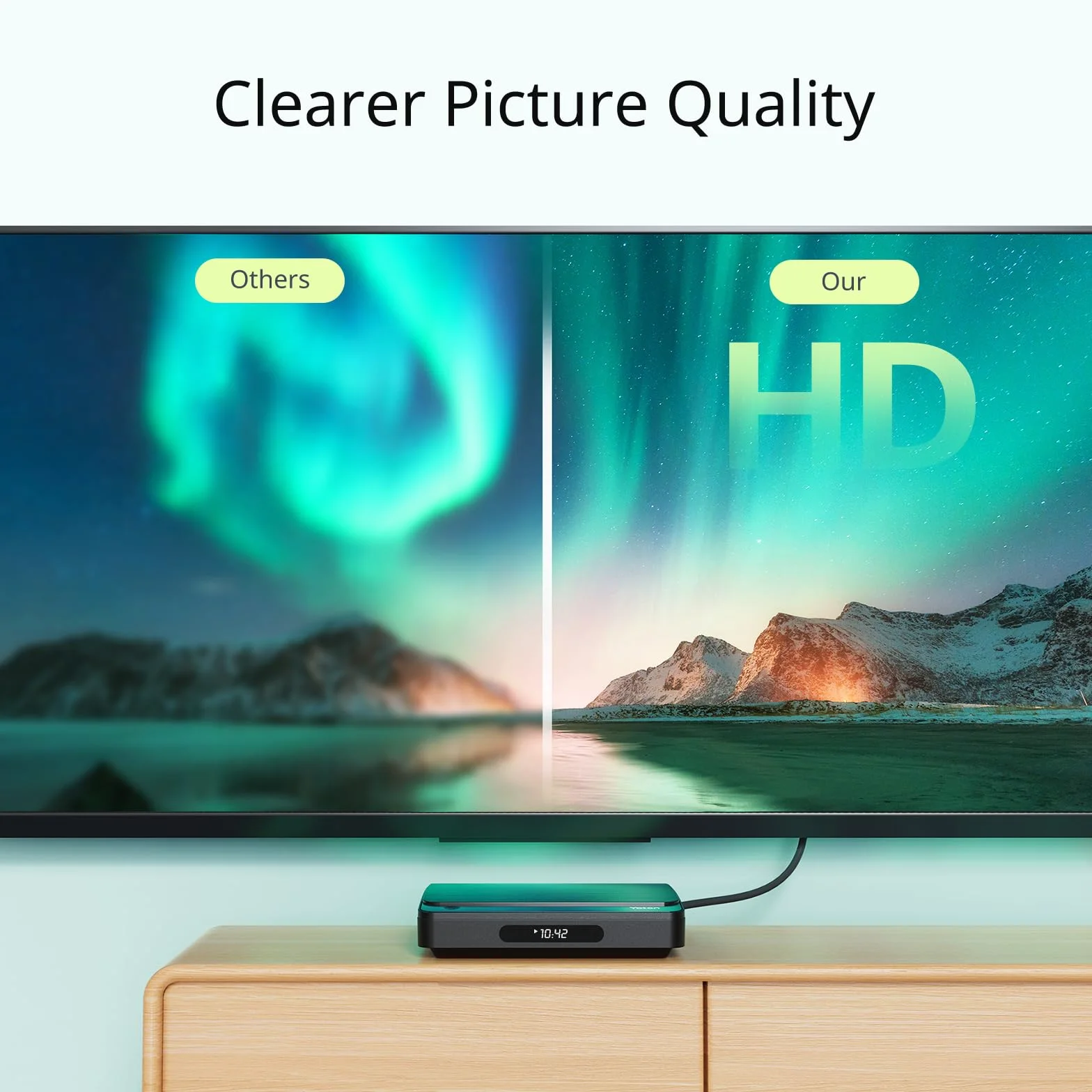 Mini odtwarzacz DVD do telewizora z kablem HDMI – skalowanie HD bez regionu, funkcja pamięci, HDMI-Sync, kompatybilny z różnymi formatami płyt (nie Blu-Ray)