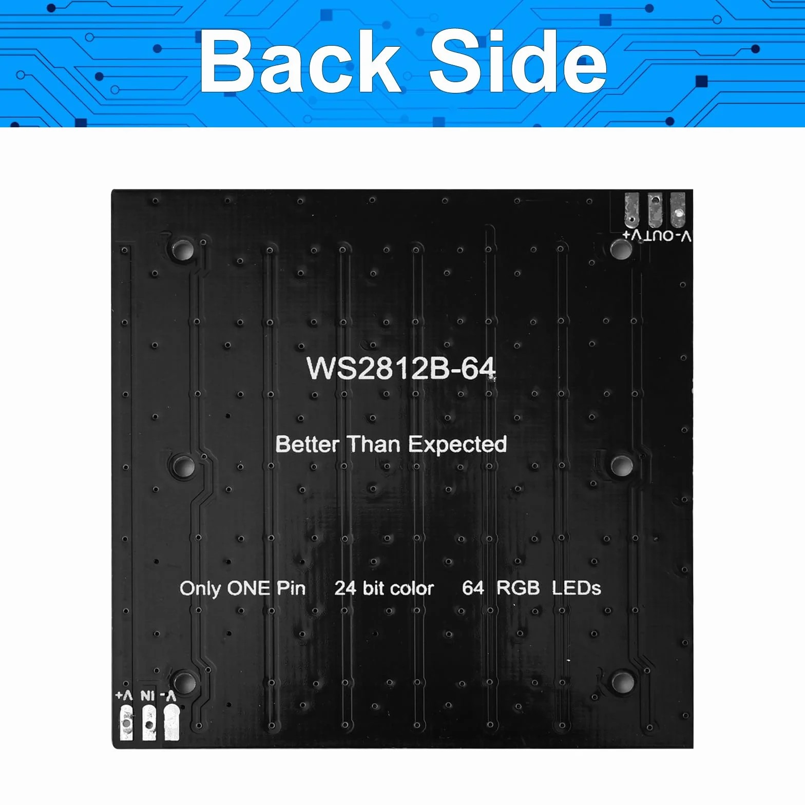 Joycabin 4 sztuki 64 bitów WS2812 panel matrycowy LED, 8 x 8 5050 LED, wbudowany sterownik, kolorowe światło, płyta rozwojowa kompatybilna z Arduino Raspberry Pi