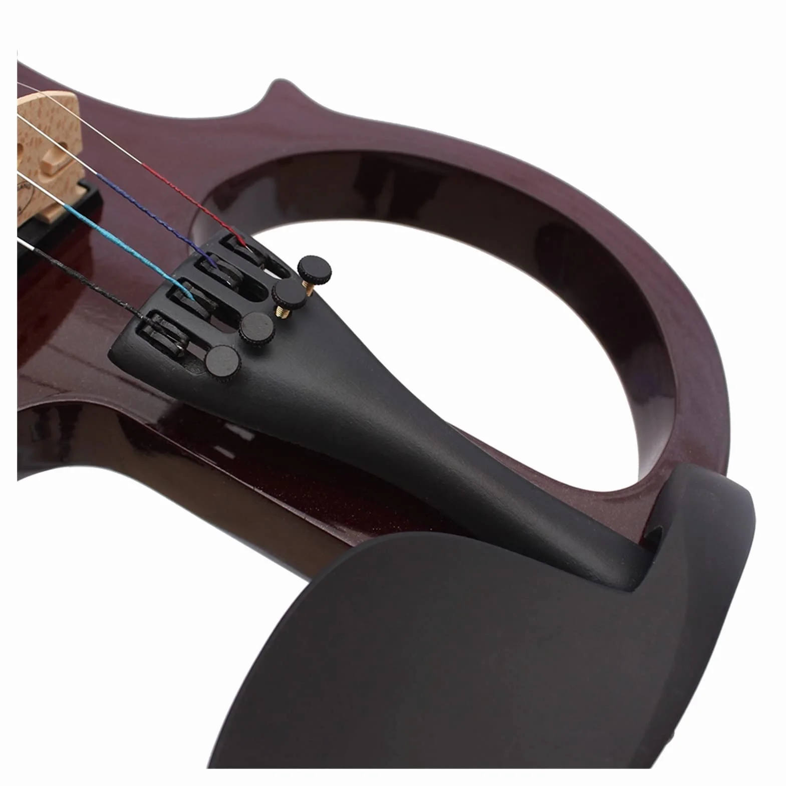 4/4 Elektryczne Ciche Skrzypce Dwustronne Instrument Strunowy Z Akcesoriami Case Cable Skrzypce