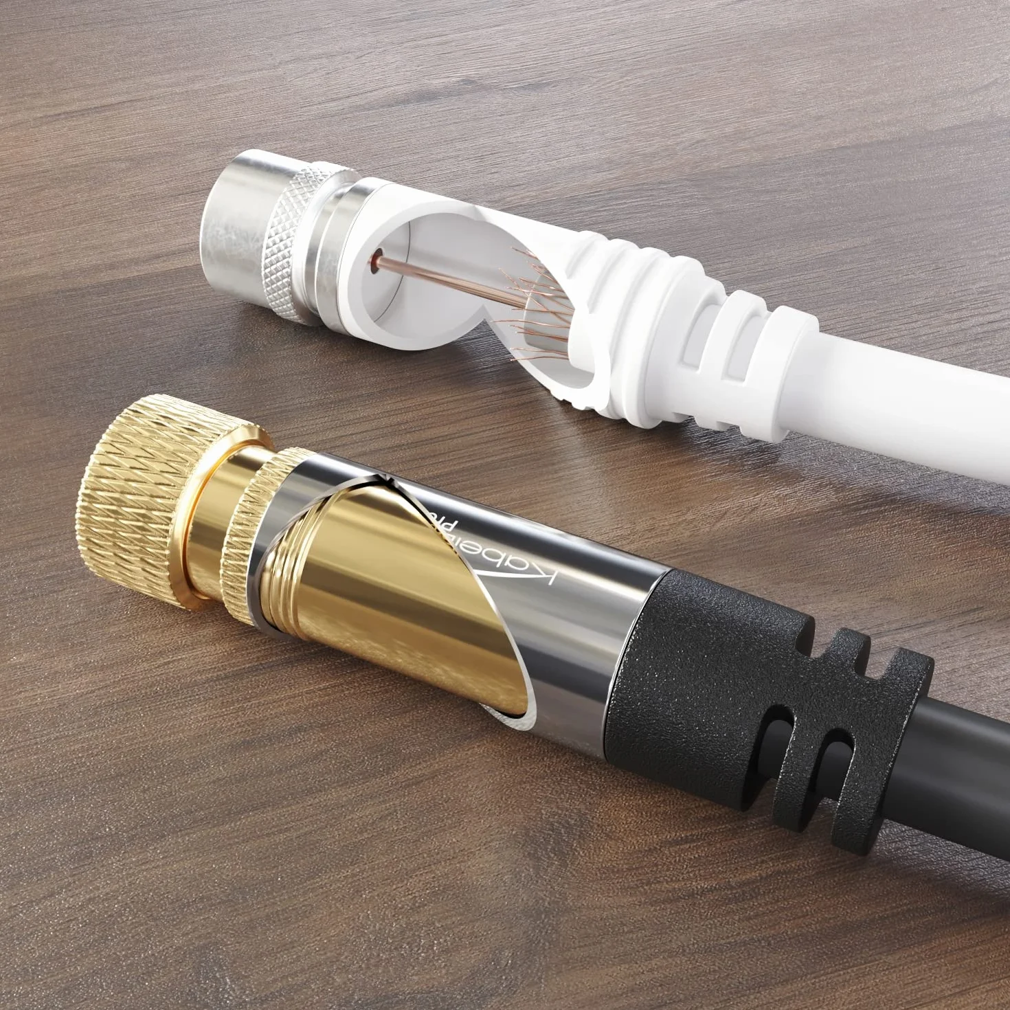 KabelDirekt – Kabel Antenowy, Koncentryczny, Sat – 2 m – Kabel TV 4K z metalowym złączem F – Dostępny w długościach od 0,5 do 30 m (radia/TV, DVB-T, DVB-C, DVB-S/DVB-S2, internet, czarny)