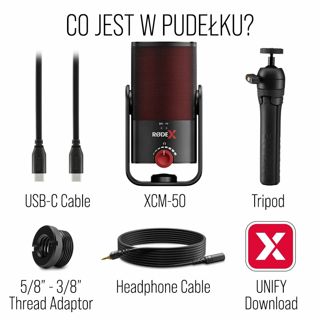 RØDE XCM-50 Profesjonalny mikrofon pojemnościowy USB dla streamerów i graczy