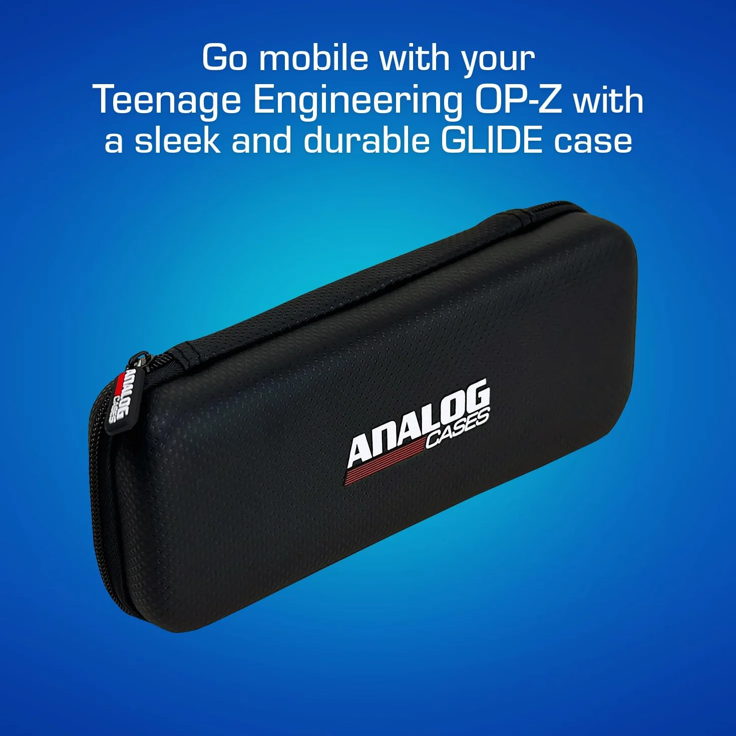 Analog Cases GLIDE Case dla Teenage Engineering OP-Z lub podobnych syntezatorów (futerał wykonany z wodoodpornej imitacji skóry, z wytrzymałym gumowym uchwytem do przenoszenia), czarny