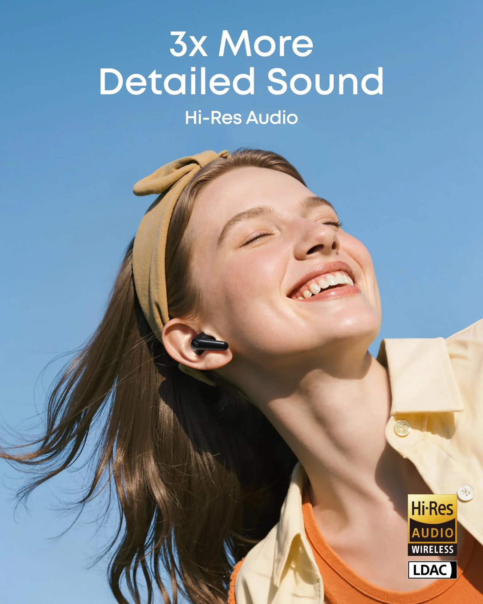 Soundcore P31i firmy Anker, adaptacyjna redukcja szumów w czasie rzeczywistym, dźwięk o wysokiej rozdzielczości, bezprzewodowe słuchawki Bluetooth, tłumaczenie, 54 godzin pracy na baterii