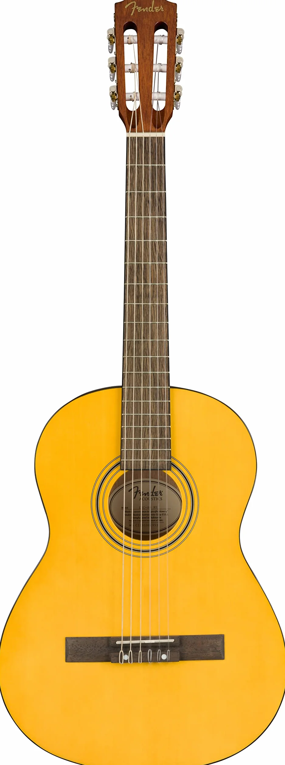 Fender ESC80 seria edukacyjna gitara akustyczna dla początkujących, rozmiar 3/4, styl vintage, naturalna, z etui