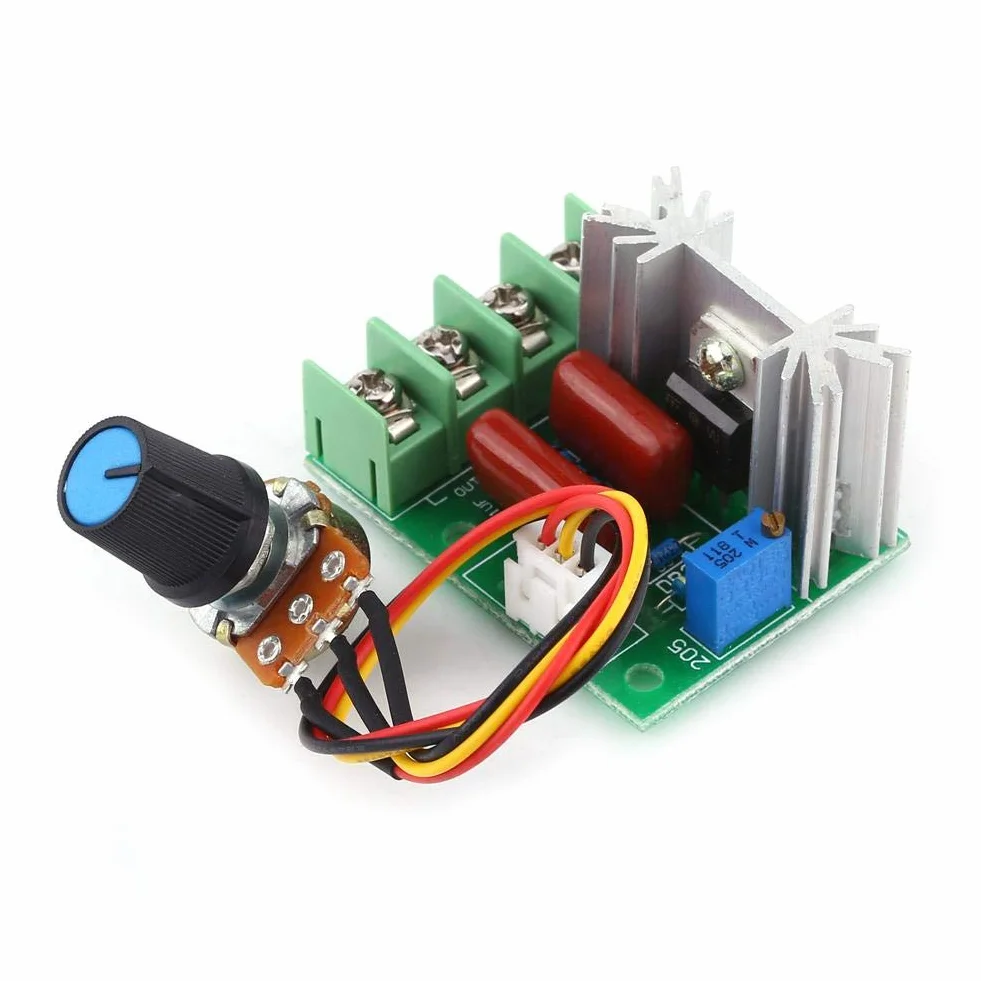Akozon elektryczny regulator napięcia, moduł AC 50-220 V, 2000 W, SCR, regulator temperatury/prędkości obrotowej silnika, sterowanie jasnością, ściemniaczem, prędkością lub temperaturą