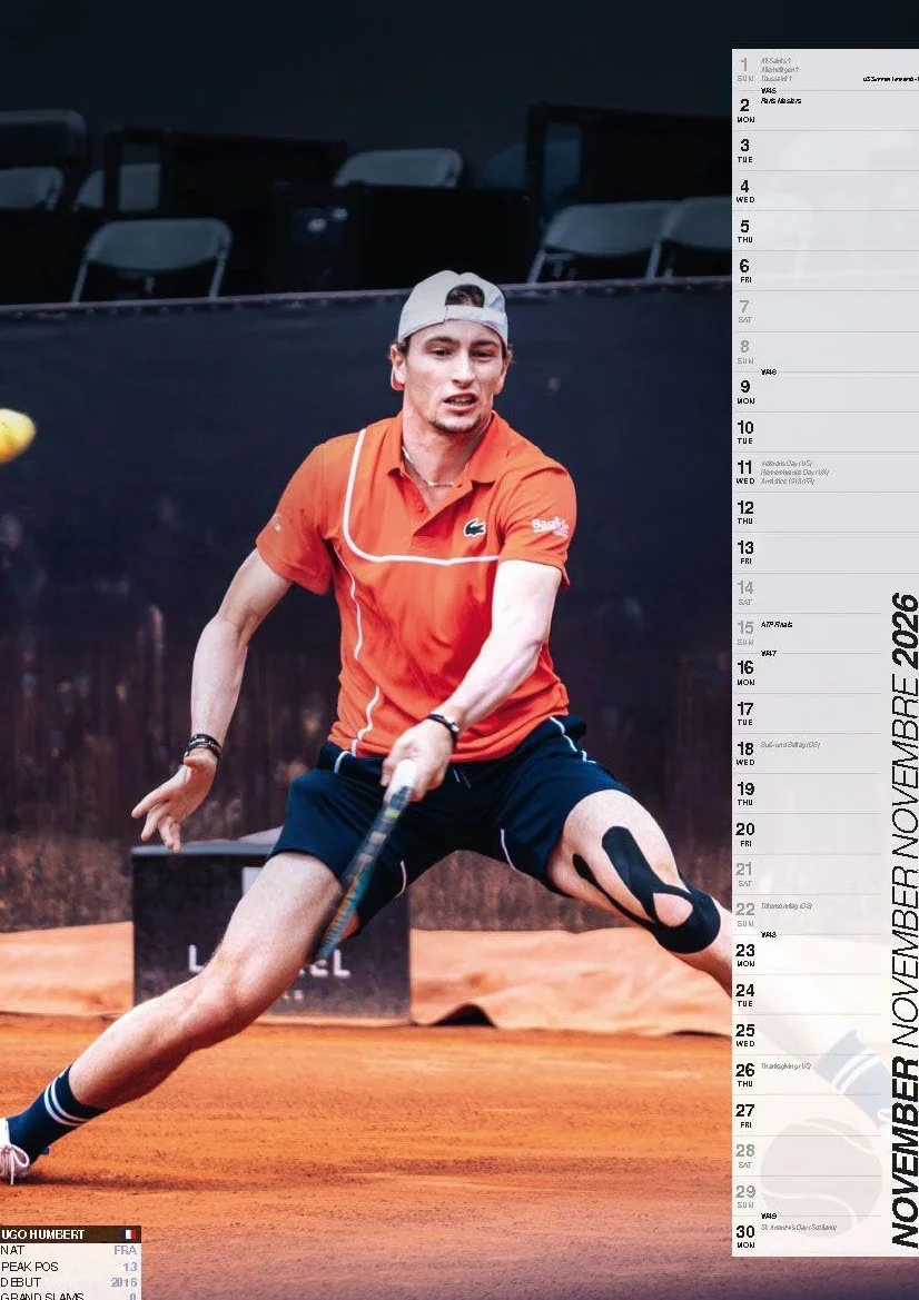 Tennis 2026 Calendar - ATP WTA - Calendrier - Calendario