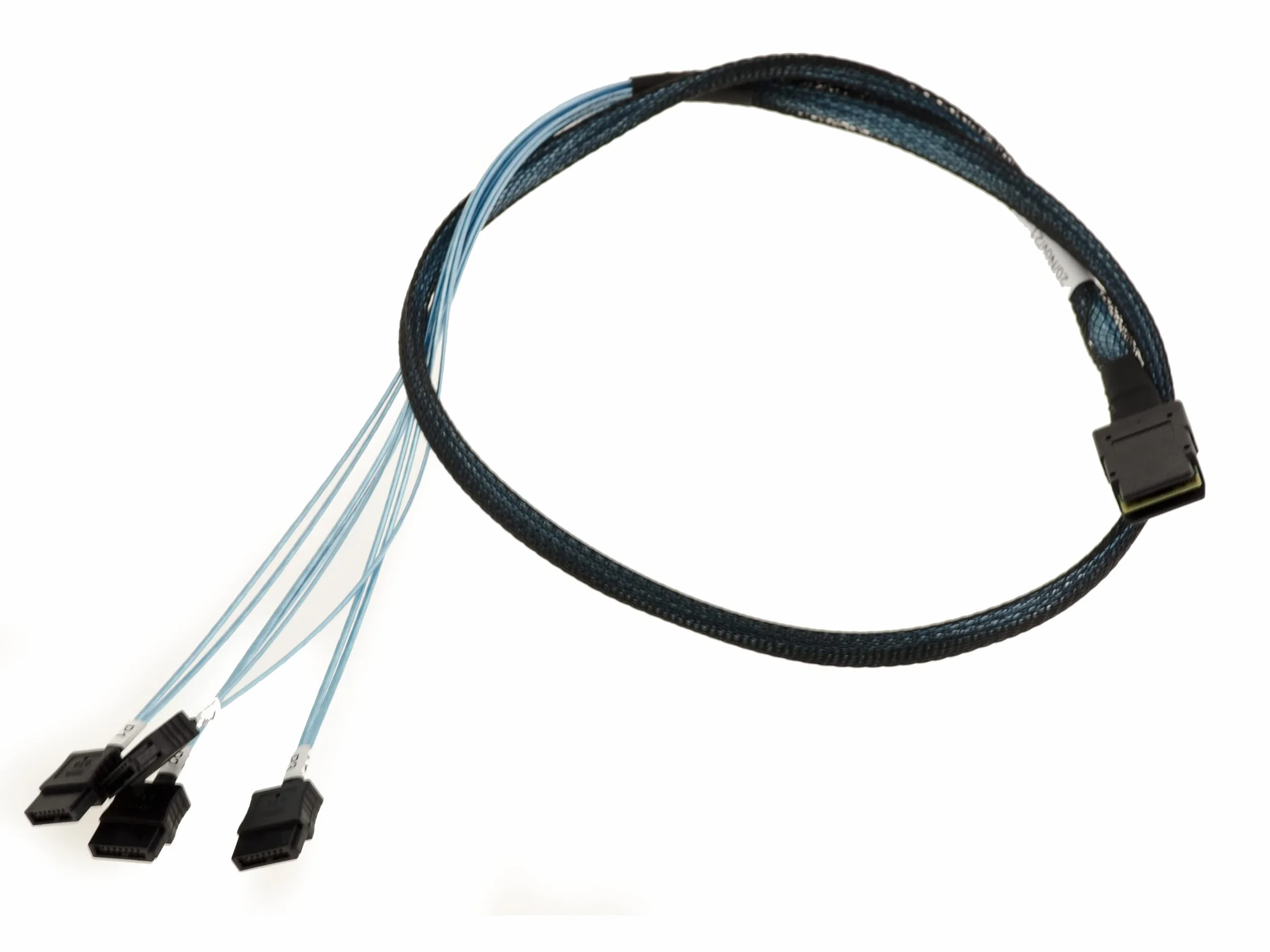 KALEA-INFORMATIQUE Kabel SFF-8087 SAS MiniSAS na 4-pinowy SATA. Długość 80 cm, SFF8087 26-pinowy Mini-SAS wewnętrzny, SATA 7-pinowy