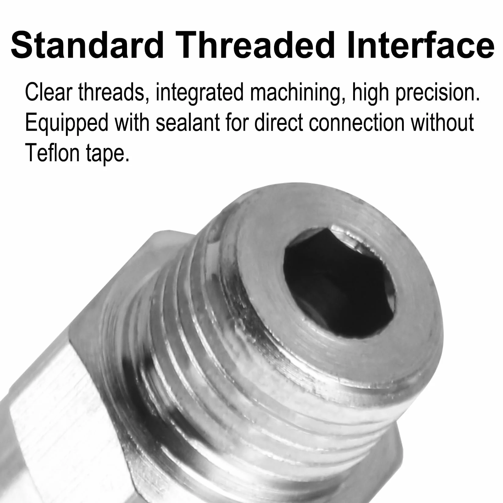 Heschen Szybkie połączenia PC6-01 6mm Push In Joint Thread Male 1/8" Quick Fittings Pneumatyczne złącze 10 sztuk