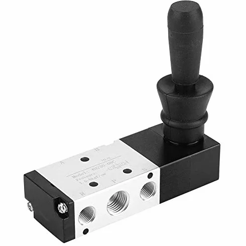 5-Drożny 3-Drogowy Pneumatyczny Ręczny Zawór Dźwigniowy G1 / 4 "Wlotowy Zawór Elektromagnetyczny Ze Stopu Aluminium Ręczne Sterowane Zawory Push-Pull (4H230-08)