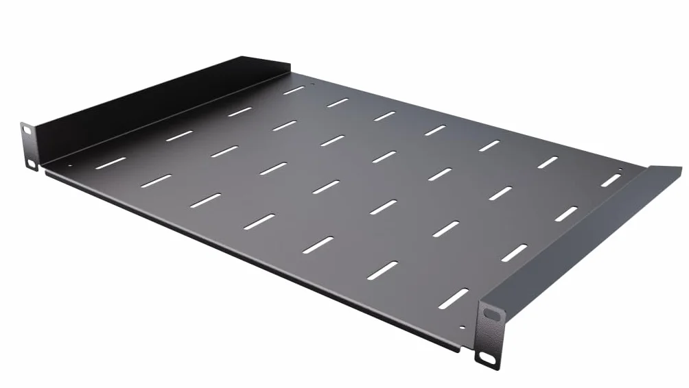 Server Shelf Eco 19 Cali 1U 350mm - Regał serwerowy Wykonany ze stali - Regały komputerowe i serwerowe - Regał Kompatybilny z szafą sieciową i szynami rack