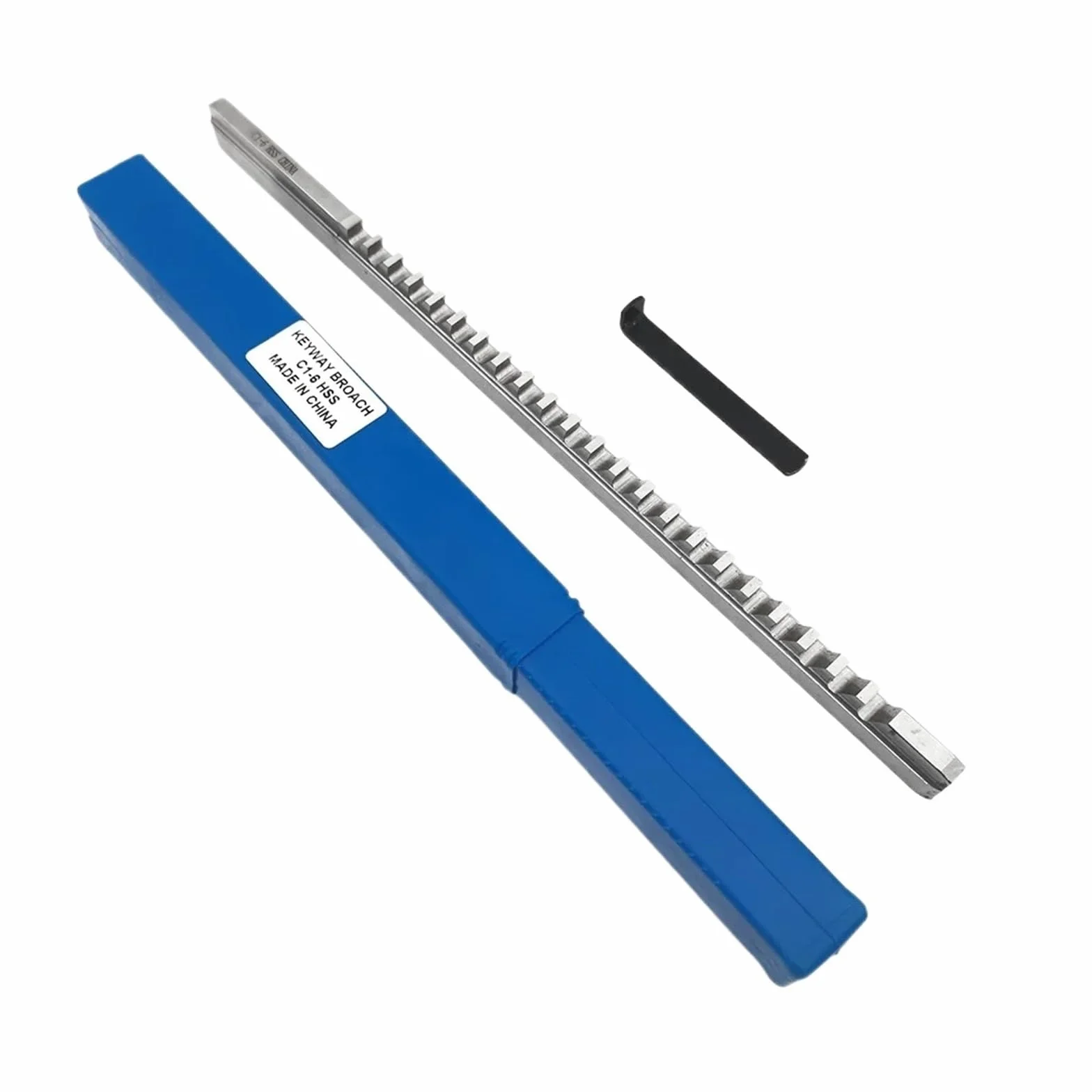 Przeciągacz do rowków wpustowych 8 mm/6 mm/5 mm typu C, rozmiar metryczny, przeciągacz ze stali szybkotnącej, narzędzie wycinania noża frezarskiego do obróbki metali, tokarka(C1 8mm)