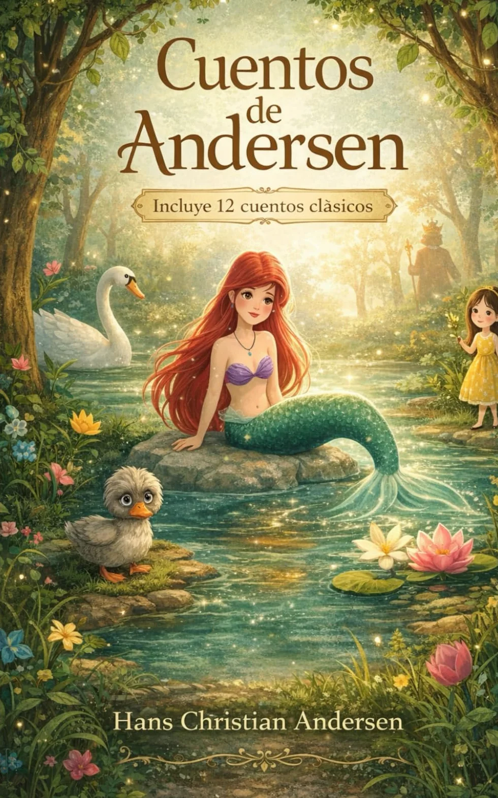 Cuentos de Andersen: 12 cuentos de hadas clásicos en español con ilustraciones: LA SIRENITA, EL PATITO FEO, LA REINA DE LAS NIEVES, EL VALIENTE ... NUEVO TRAJE DEL EMPERADOR, EL RUISEÑOR y más