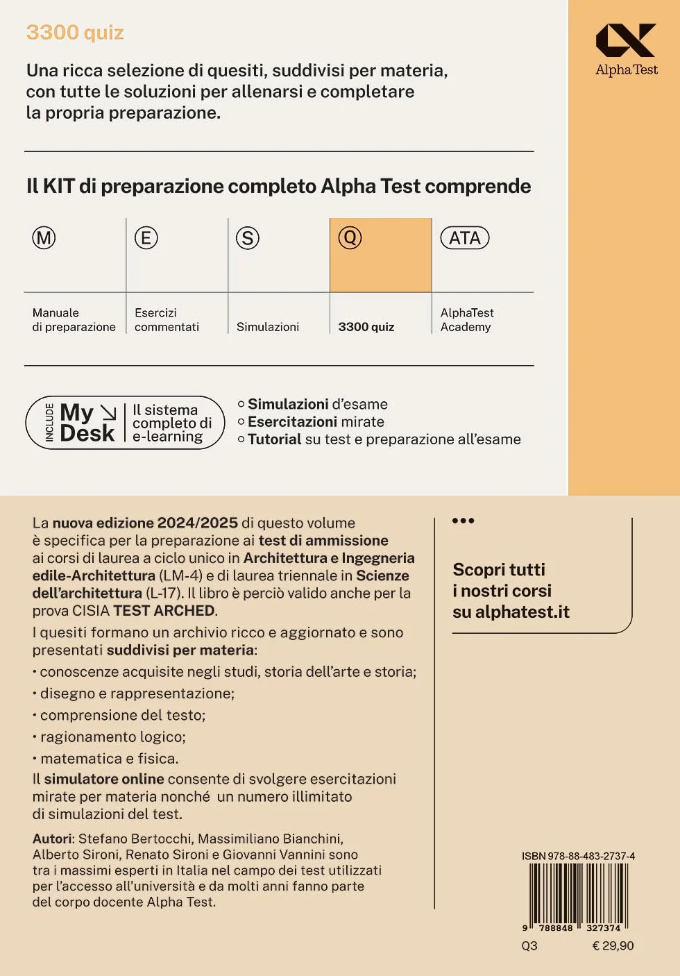 Alpha Test. Architettura. Test arched. 3300 quiz. Per l'ammissione a Architettura, Ingegneria Edile-Architettura, Scienze dell'architettura. Ediz. MyDesk. Con Contenuto digitale per download e acc...