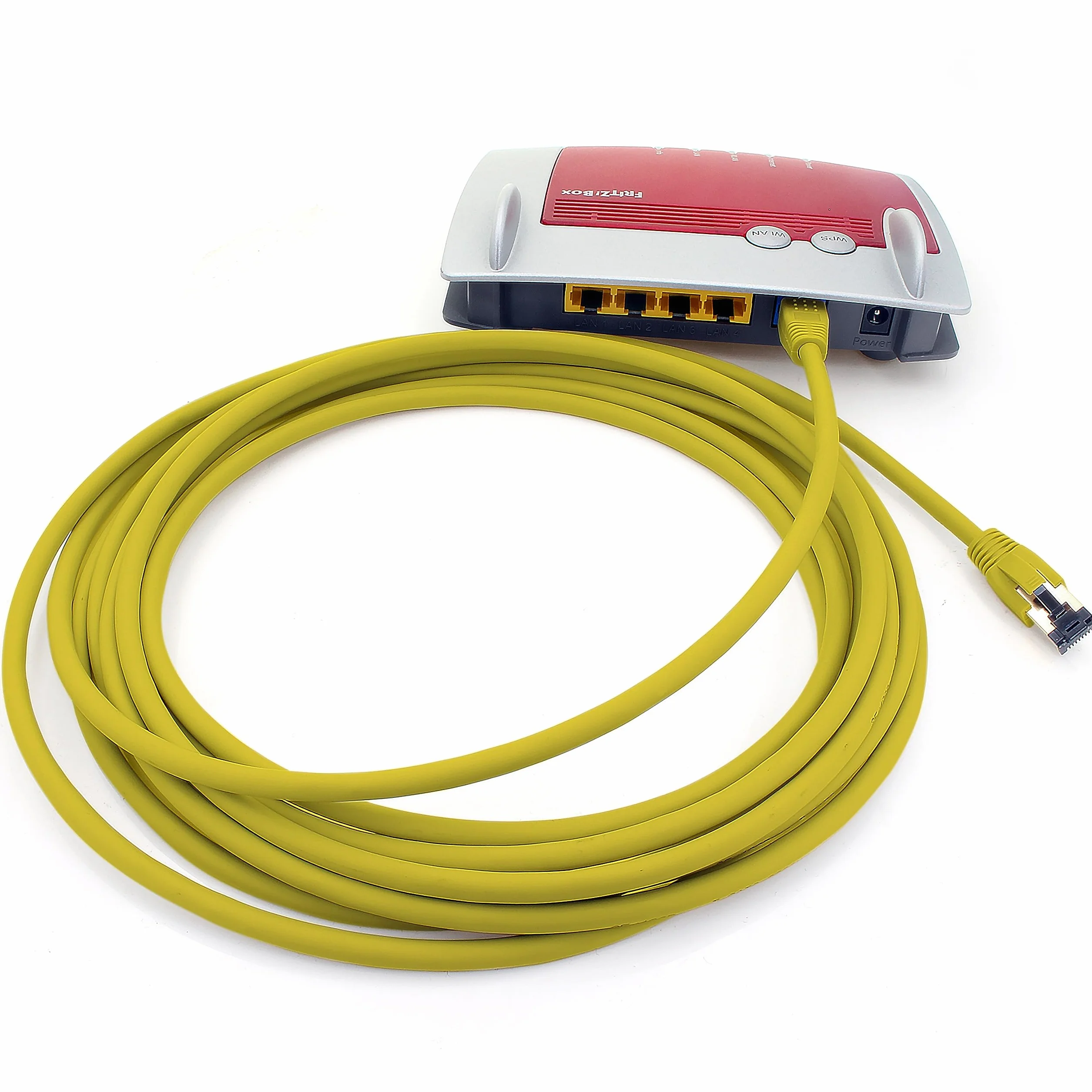 1aTTack.de 0,25 m Cat 8 kabel sieciowy CAT8 kabel żółty - 5 sztuk Cat.8 Lan 2000 Mhz 40 Gbit s 40GBase-T Poe+ kabel krosowy kabel Ethernet LSZH - 5 x 0,25 m żółty