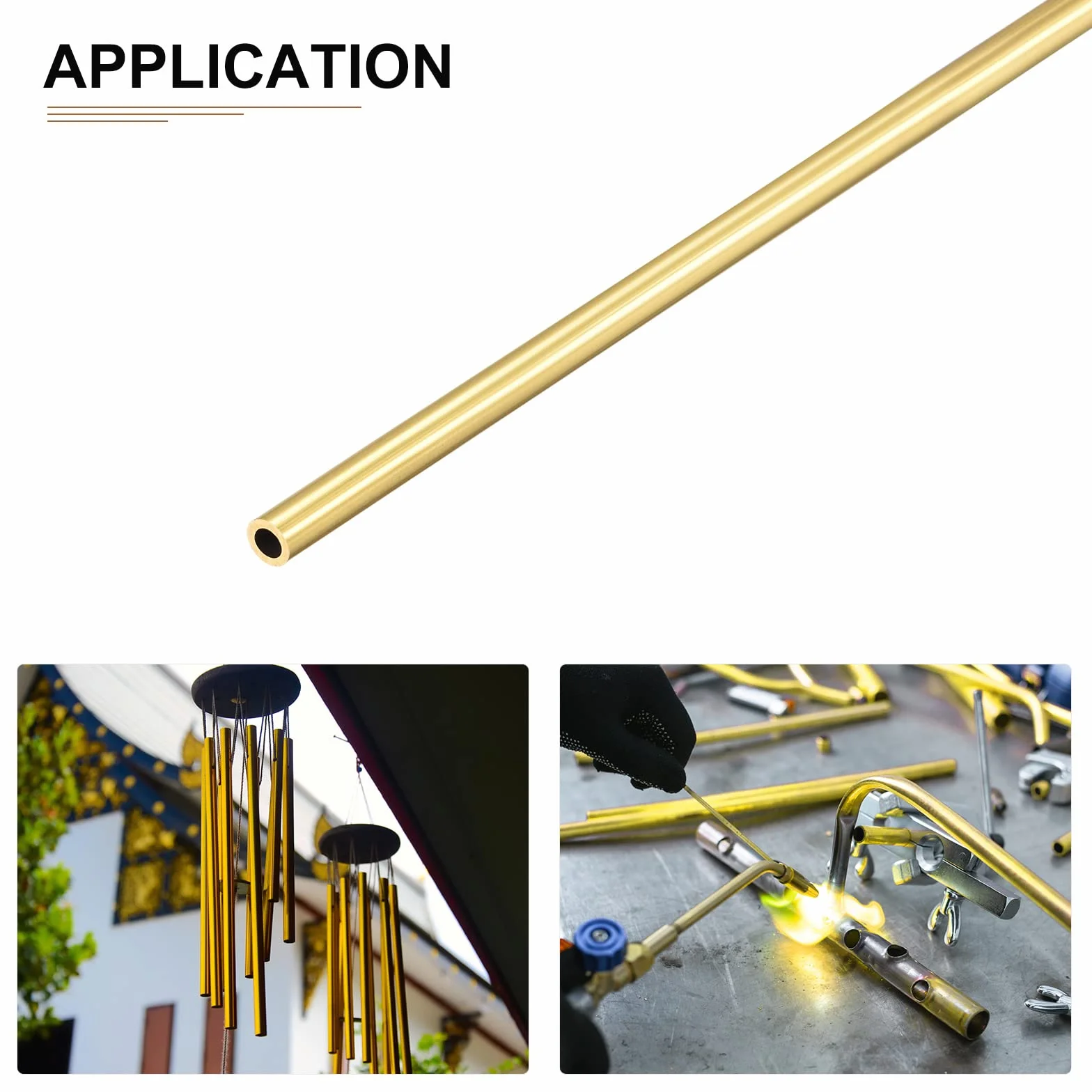 DTGN 3 mm x 0,5 mm x 300 mm (śr. x ściana gł. x dł.), mosiężna rura, 1 opakowanie, dobra do maszyn, sprzętu, majsterkowania, dekoracyjnej ramy, okrągłe, metalowe węże