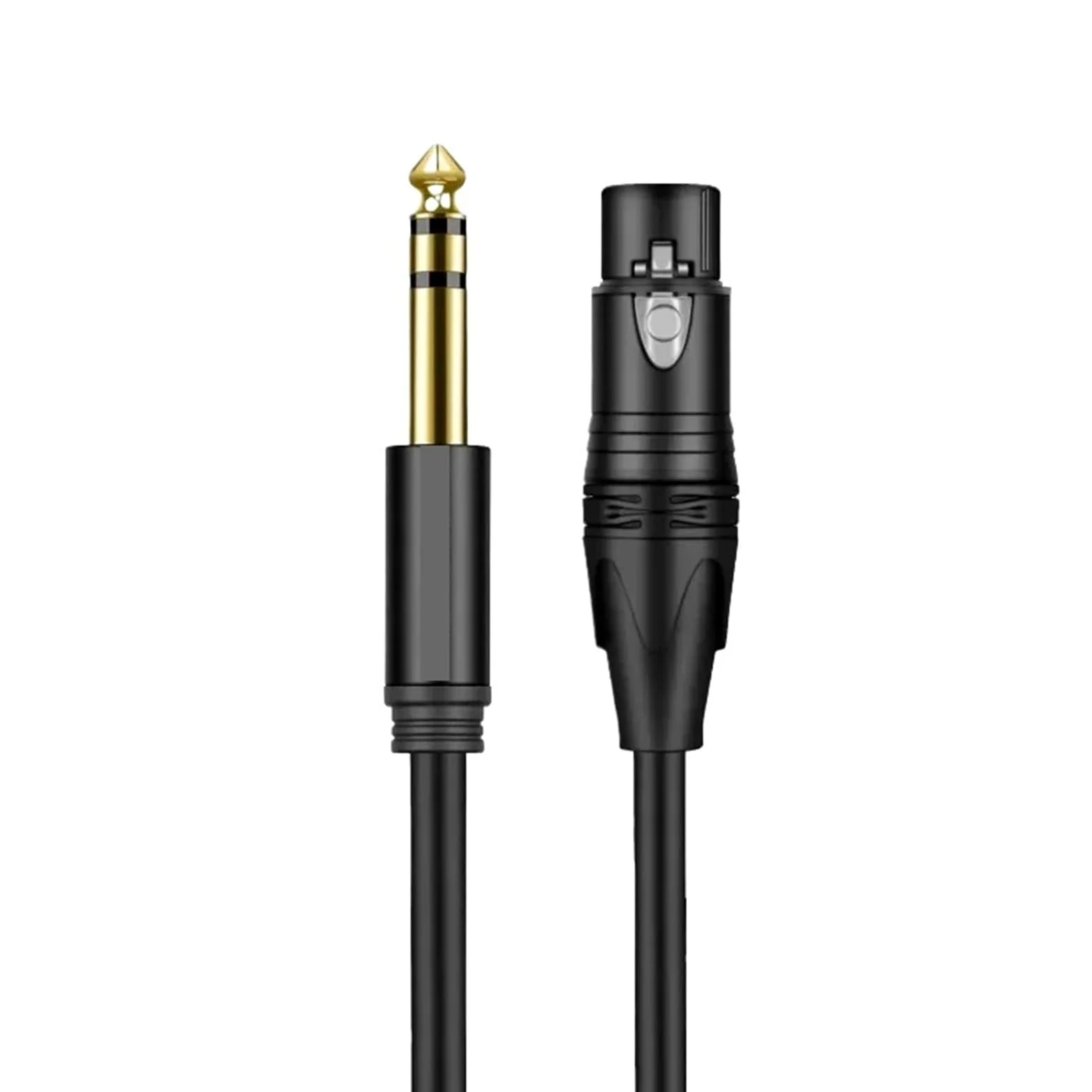 6,35 mm do XLR mikrofon głośnik audio kabel HiFi 3-pinowe gniazdo na 6,5 mm wtyczka do miksera, gitary, system stereo, wzmacniacz mocy (Black-TS, 12 m)