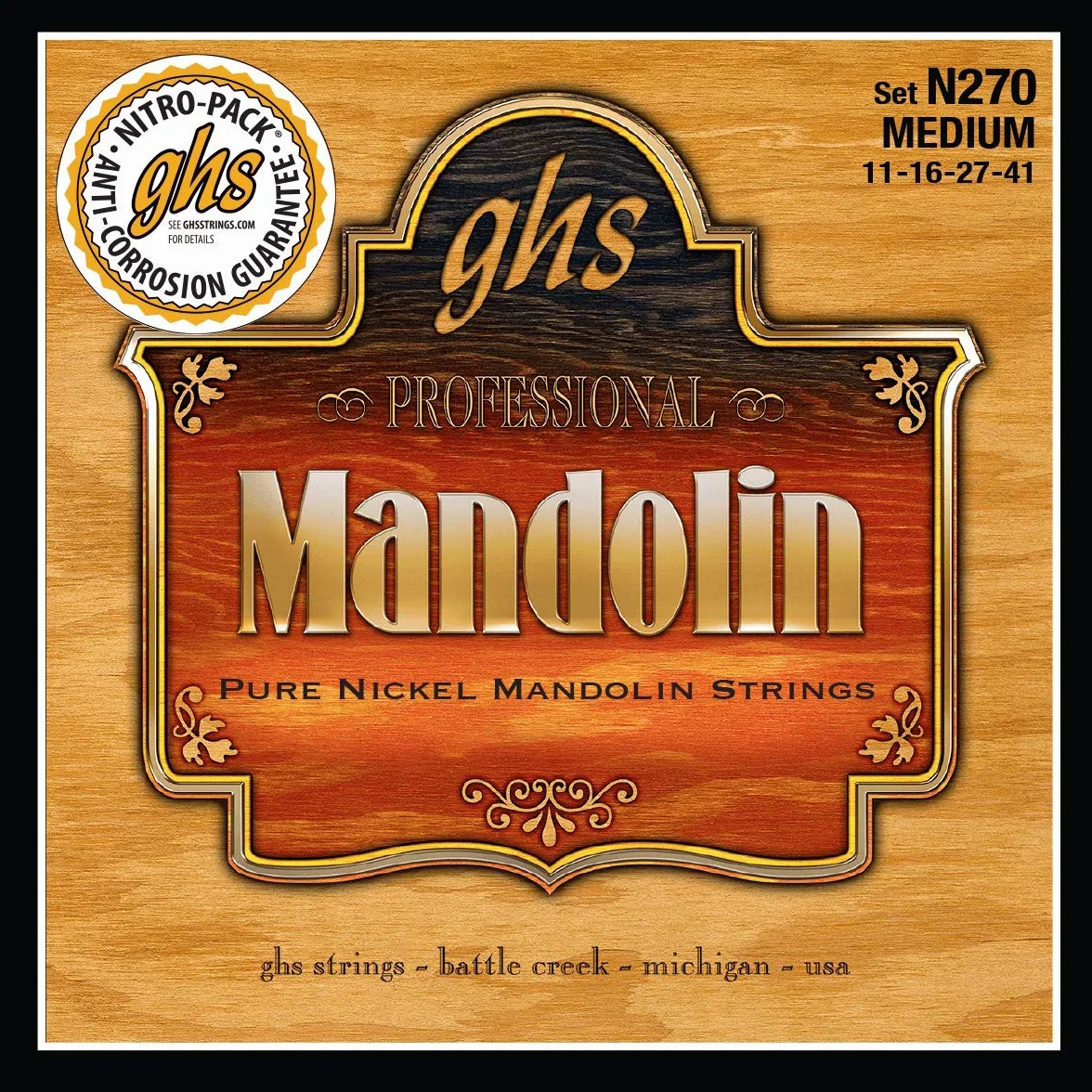 GHS MANDOLIN - zestaw strun czysto-niklowych - N270 - Medium