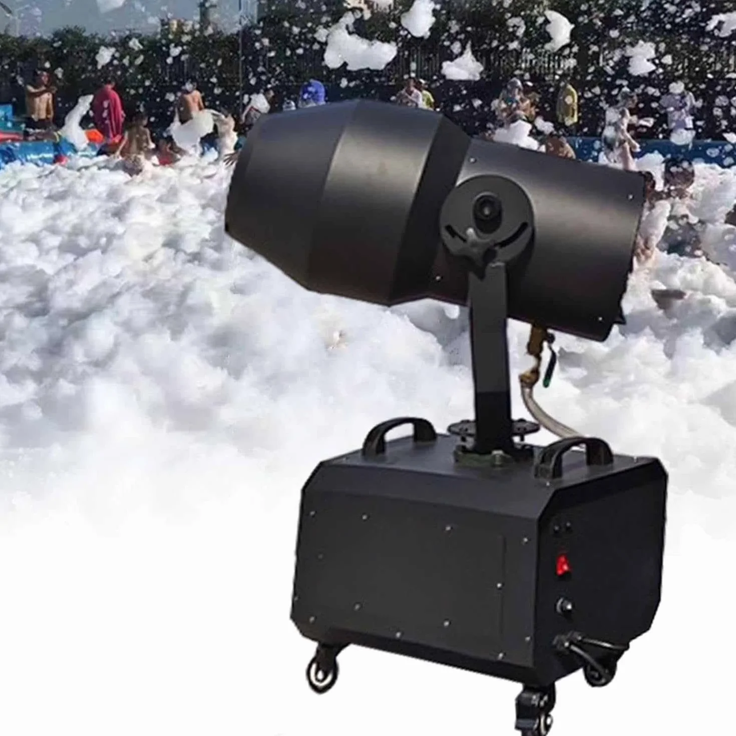 Maszyna do pianki, 2000 W Party Foam Cannon, przenośna maszyna piankowa z automatycznym potrząsaniem głowicą, potężna maszyna piankowa na imprezy, do ogrodu, na basen