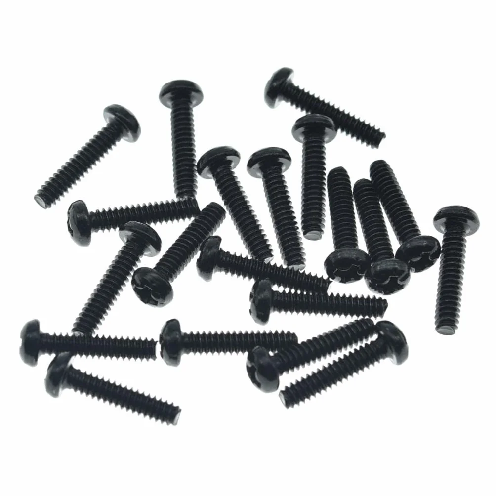 KAISH 20 sztuk wkrętów montażowych ze stali nierdzewnej American #6-32 3-drożny / 5-drożny przełącznik do Stratocaster/Telecaster Black