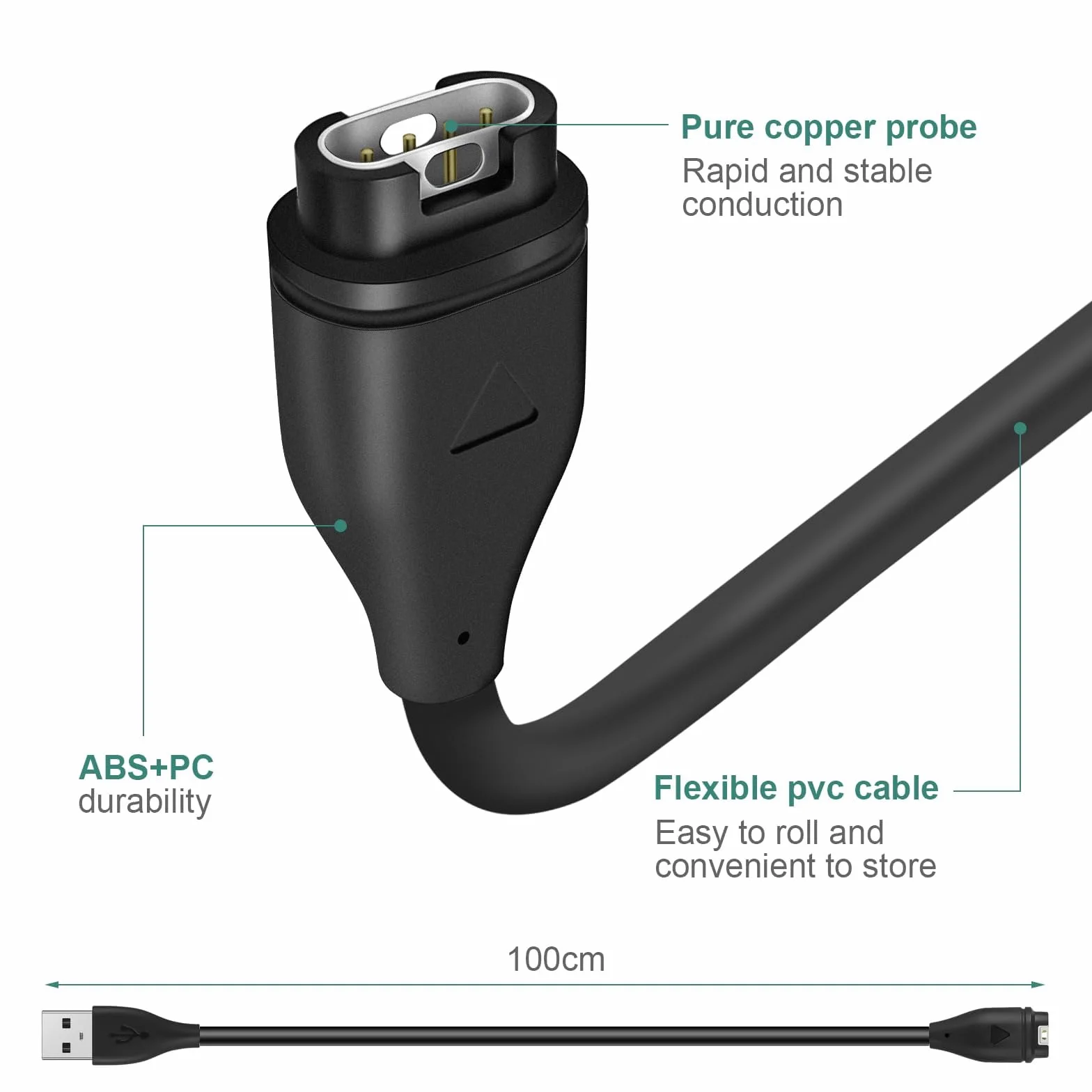 AXFEE Ładowarka kompatybilna z bransoletką Garmin, kabel do ładowania USB, zapasowy zegarek, adapter do ładowania, kompatybilna z Garmin Fenix 7 7S 7X, 6 6S 6X, Fenix 5 5S 5X