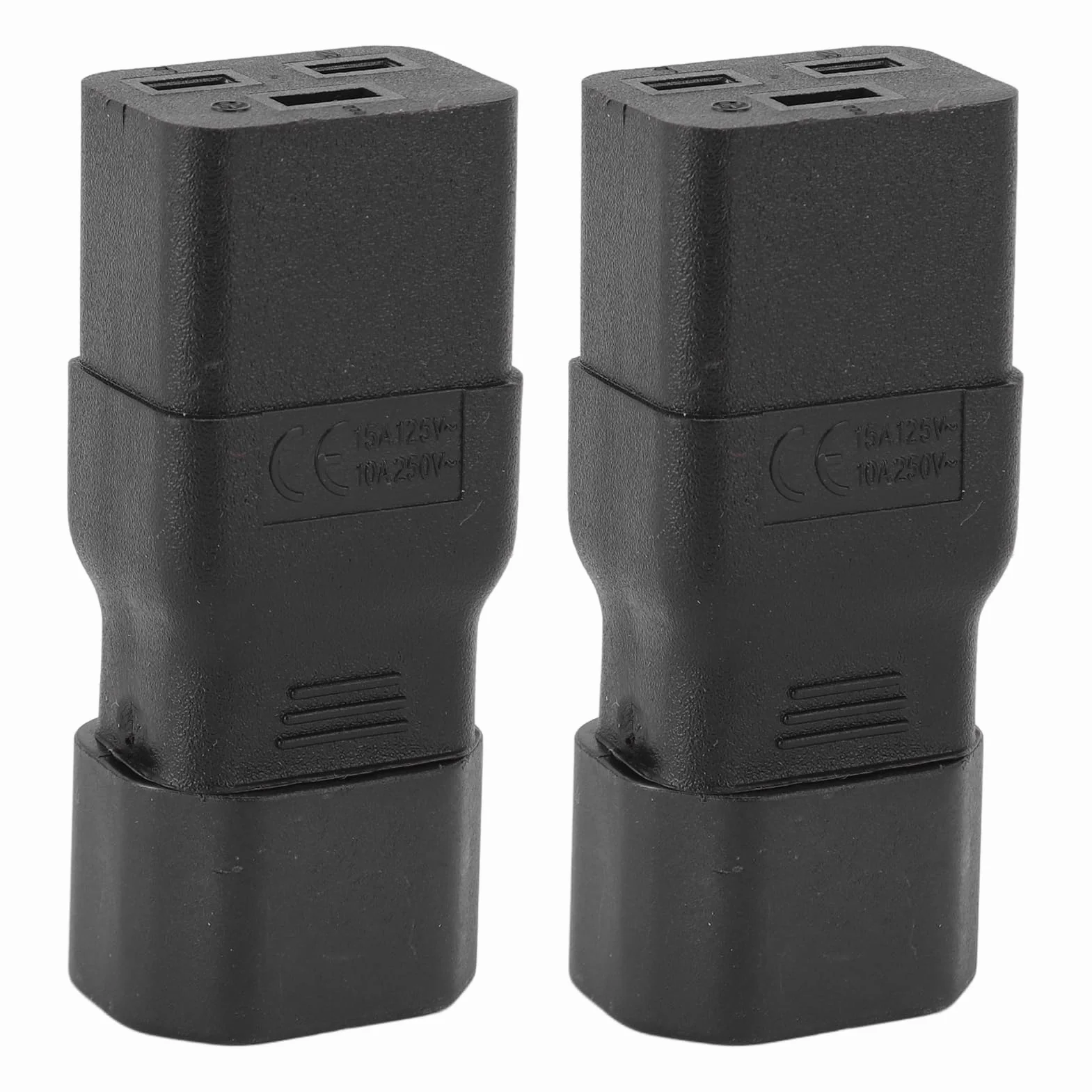 Adapter IEC C14 do C19, Trudnopalny, Wytrzymały, Wodoodporny, Odporny na Ciepło, Złącze IEC, łatwa Konwersja Zasilania dla Drukarek