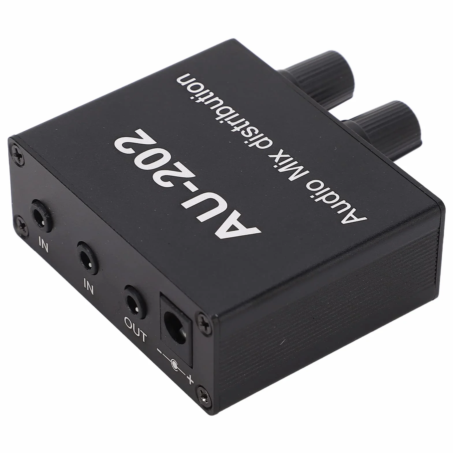 Mini mikser audio 2 wejścia i 2 wyjścia stereofoniczny mikser dystrybucyjny z zasilaczem Idealny do małych klubów lub barów