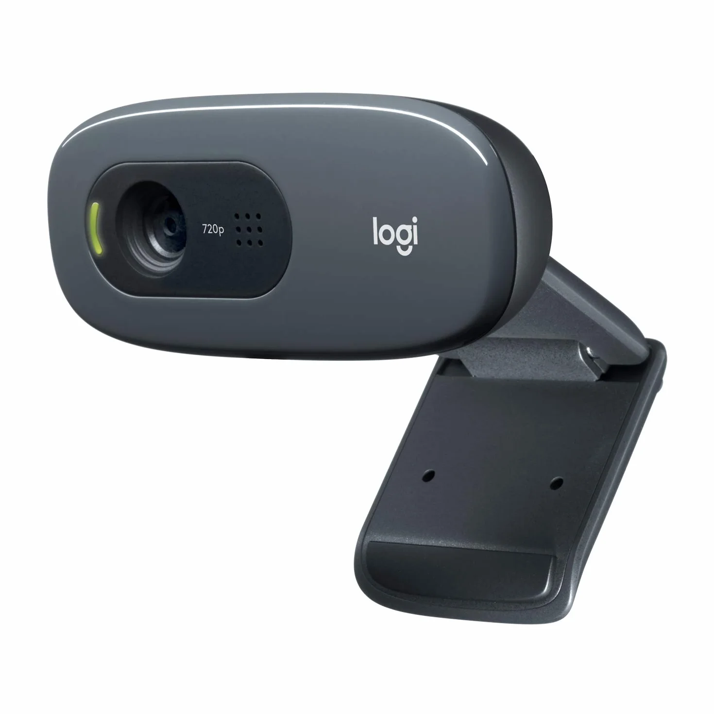 Logitech C270 kamera internetowa, HD 720p, pole widzenia 60°, stała ostrość, korekcja ekspozycji, port USB, redukcja szumów, uniwersalny uchwyt, do Skype, FaceTime, Hangouts, itp. - czarna