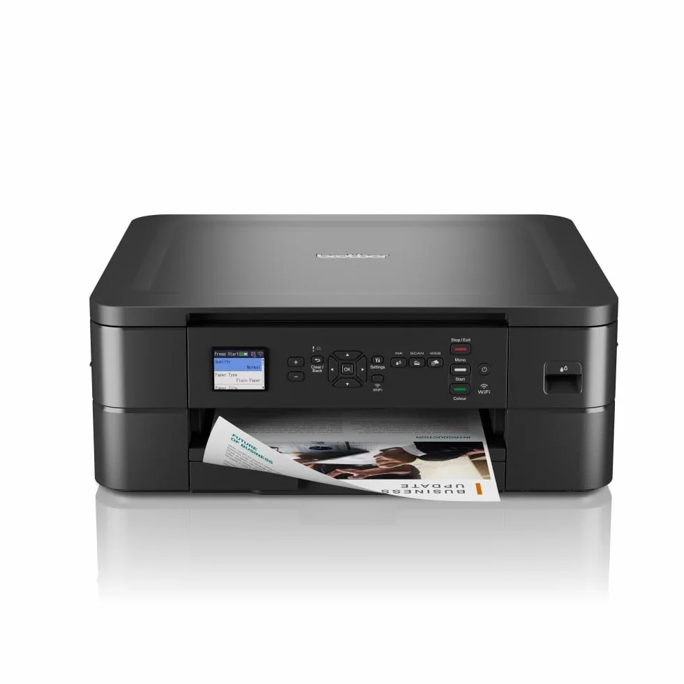 Brother DCP-J1050DW, kolorowa, wielofunkcyjna drukarka atramentowa 3 w 1, skaner, kopiarka, czarny, 400 x 151 x 343 mm, 17/9 str./min