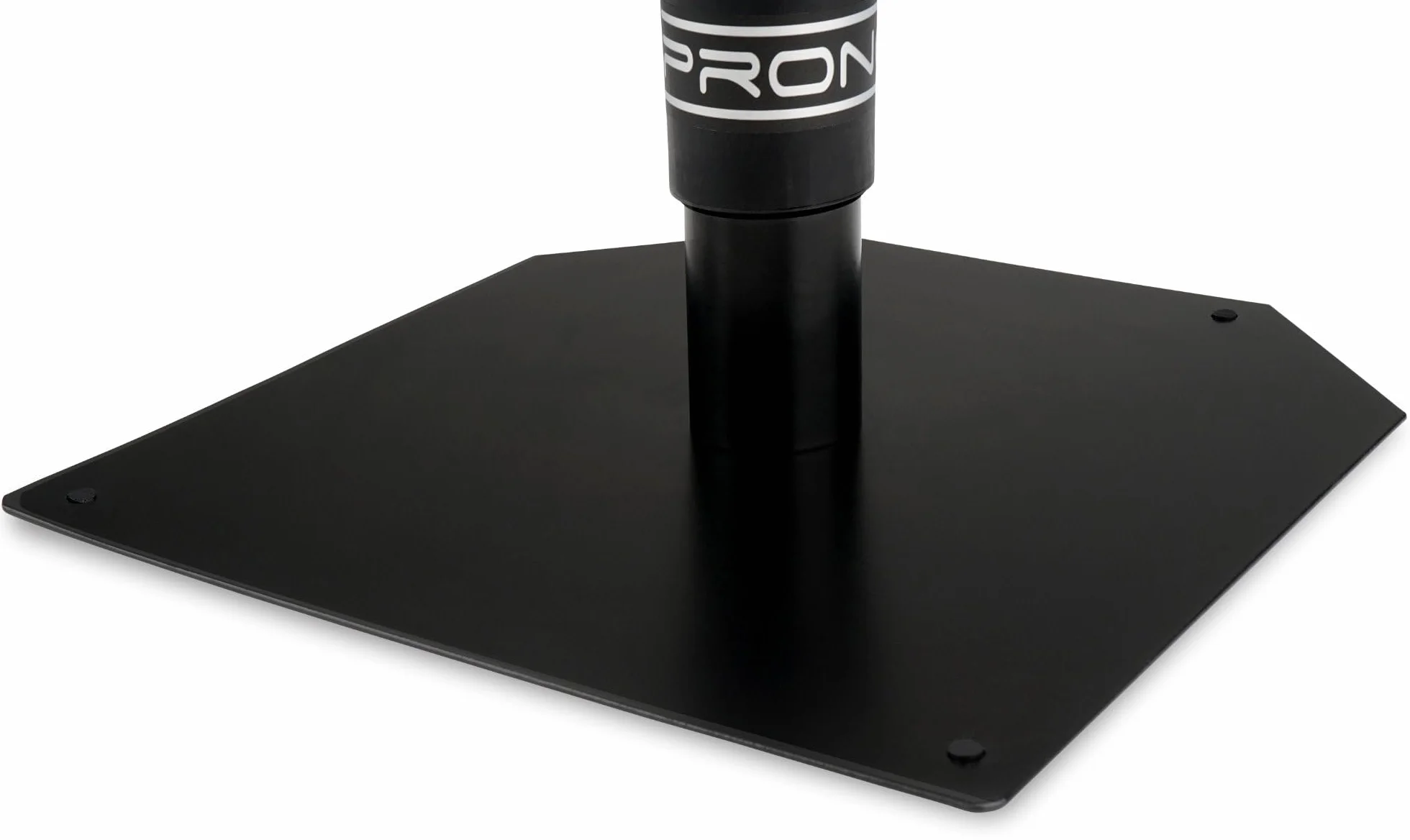 Pronomic SLS-15 monitory stołowe do monitorów studyjnych (2 stabilne stojaki głośnikowe do monitorów studyjnych, niski profil, regulacja wysokości od 18,5 cm do 27,5 cm, powierzchnia do przechowywania
