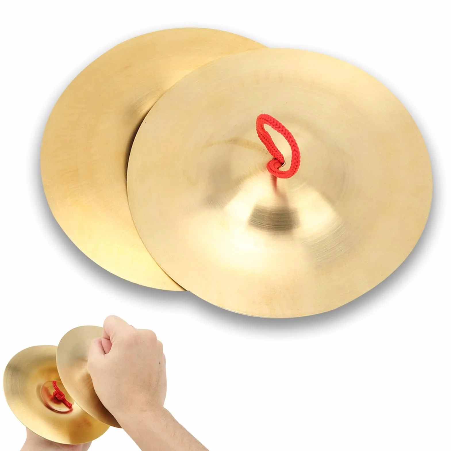 Crash Cymbal, 2 szt. Mosiężny ręczny instrument perkusyjny Instrument perkusyjny dla dzieci Dorośli