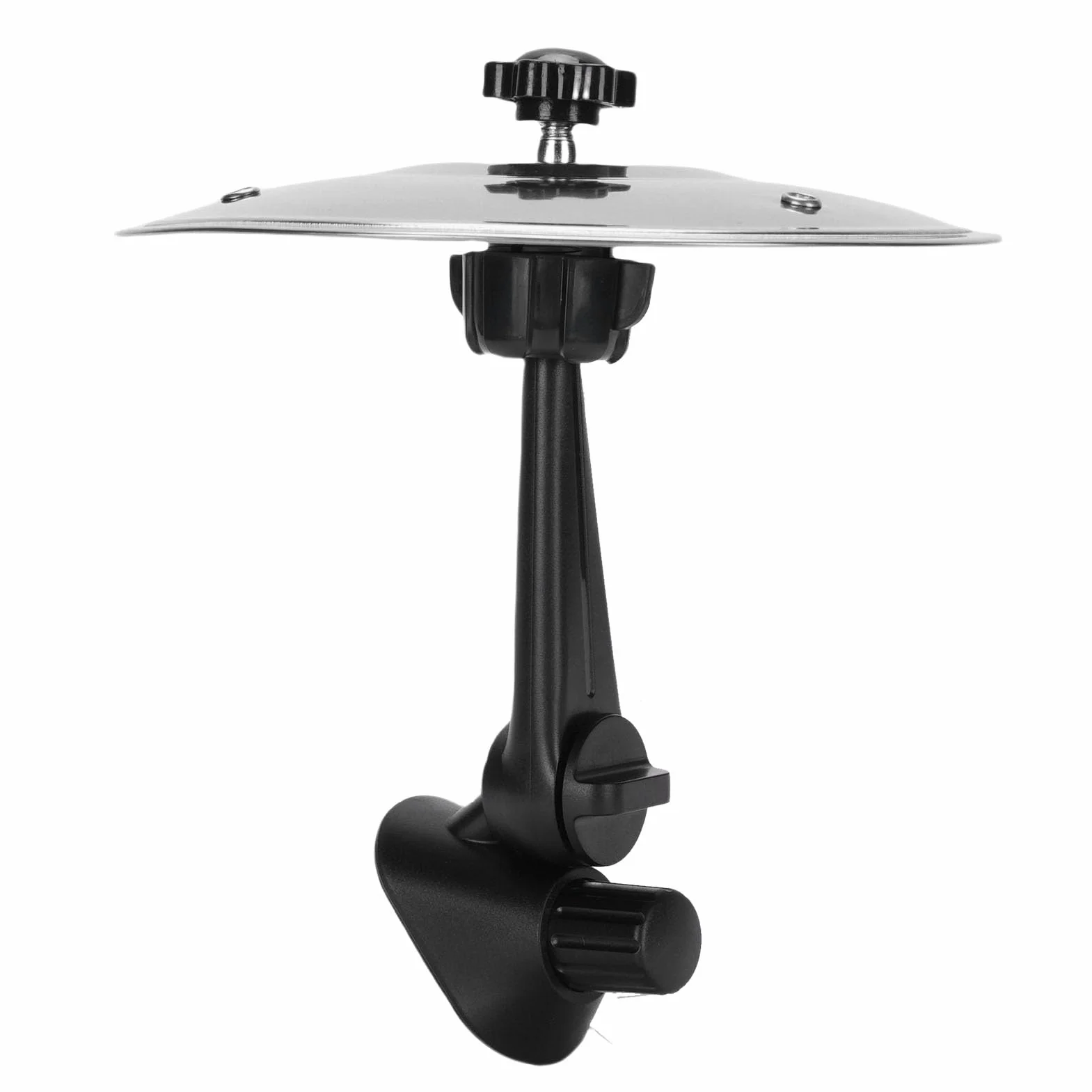 RiToEasysports CARMAC CYMBAL AIR AIR CENT MINI DRUM CYMBAL CLIPON Rodzaj Pulpitów Samochodowych z Regulowanym Stopem ABS ABS dla Miłośników Muzyki Perkusistów (SILVER)