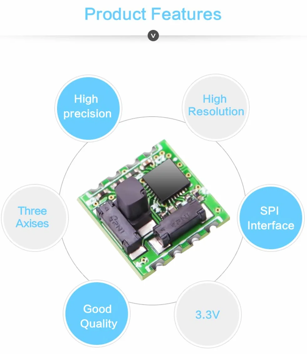 PNI RM3100 3-osiowy wysoka precyzja wojskowy kompas elektroniczny czujnik pola magnetycznego magnes moduł geomagnetyczny z interfejsem SPI do MCU