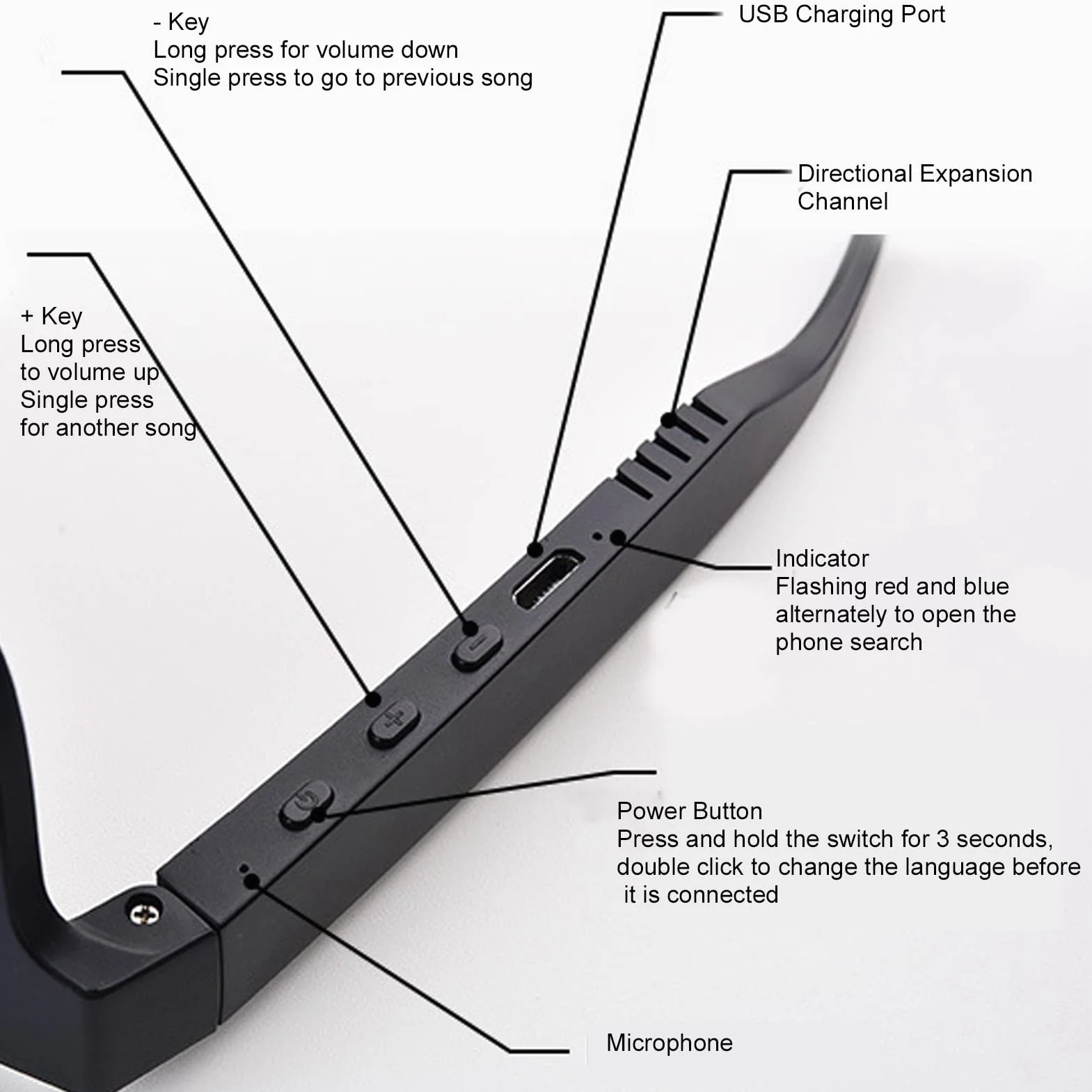 Inteligentne Okulary Przeciwsłoneczne, Stereofoniczne Bezprzewodowe Okulary Przeciwsłoneczne Bluetooth Czarne Oprawki Redukcja Szumów Inteligentne Okulary Przeciwsłoneczne ze Słuchawkami do Jazdy na R