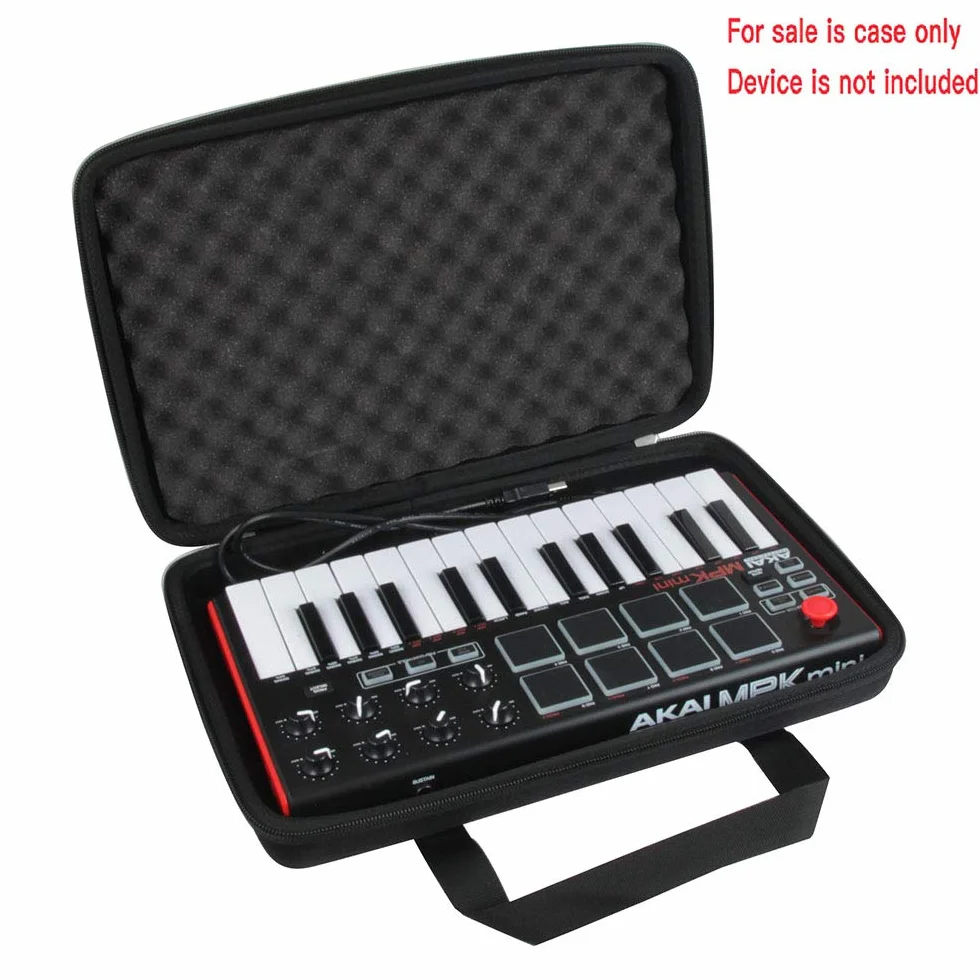 Twarde etui podróżne EVA do profesjonalnego MPK Mini MKII | 25-klawiszowa przenośna klawiatura USB MIDI firmy Hermitshell (czarne)