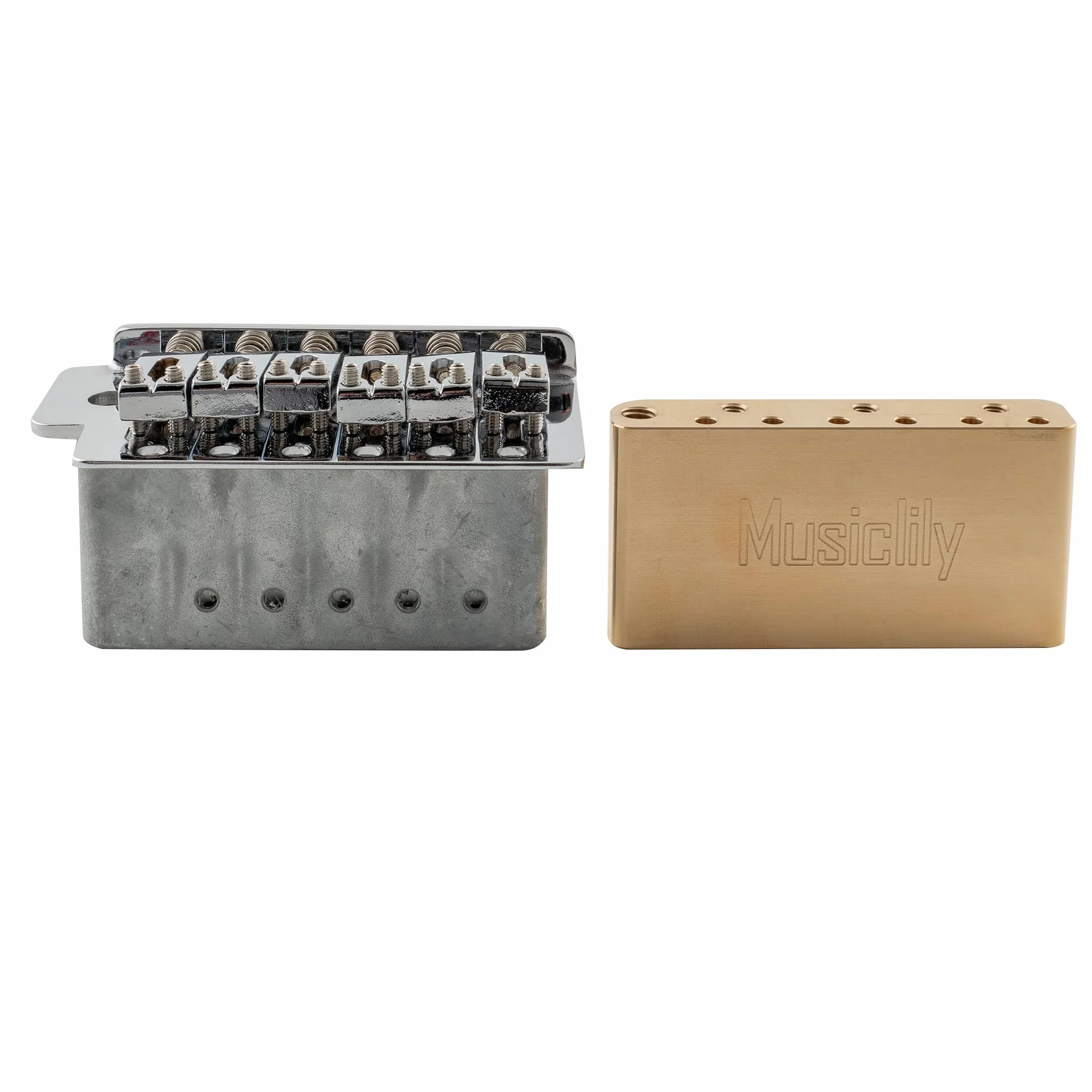 Musiclily Ultra 36mm Mosiężny Krótki Blok Tremolo Rozstaw Strun 52,5 mm do Mostek Gitary Elektrycznej Indonesia Squier Affinity i Bullet Serii