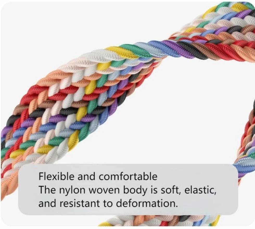 Pleciona bransoletka zastępcza, kompatybilna z Xiaomi Mi Band 7/6/5/Smart Band 4/Band 3/NFC/Amazfit Band 5, elastyczny, nylonowy, akcesoria, miękki materiał, pasek do zegarka dla kobiet i mężczyzn