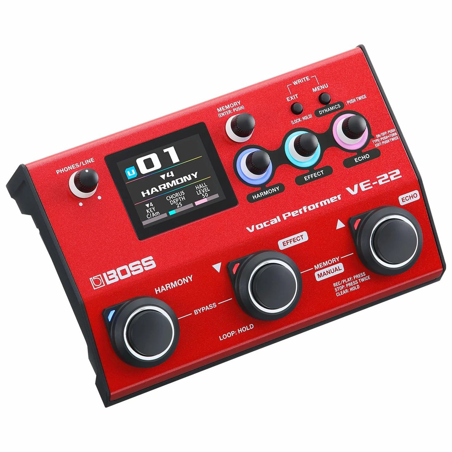 Boss VE-22 urządzenie wielofunkcyjne do śpiewu wokalnego wykonawcy + keepdrum kabel XLR