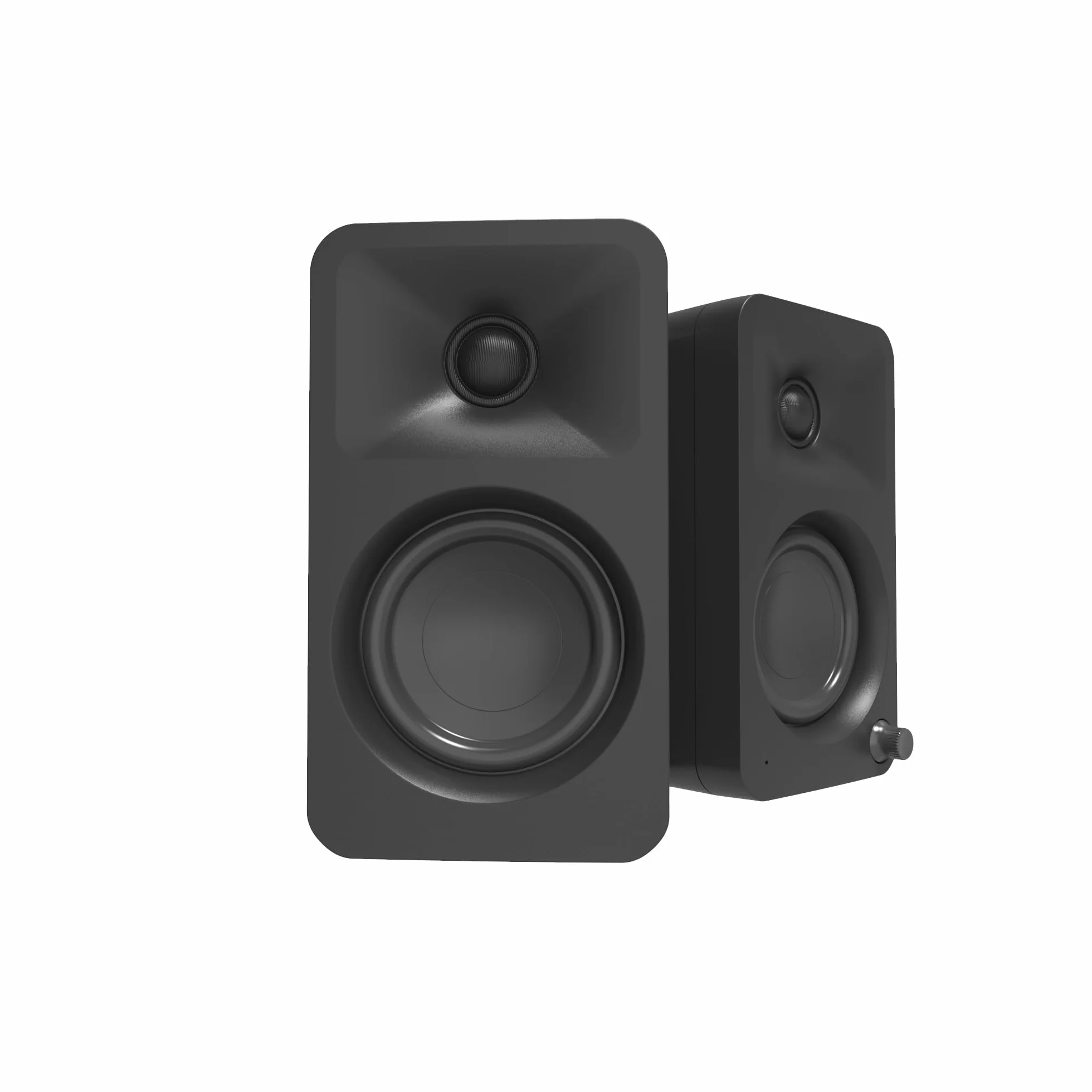 Kanto ORA 100W Powered Bi-amp Reference Desktop Computer Speakers w/Bluetooth 5.0 & USB-C | 100 Hz Crossover | Reference Quality Sound | Pair | Black