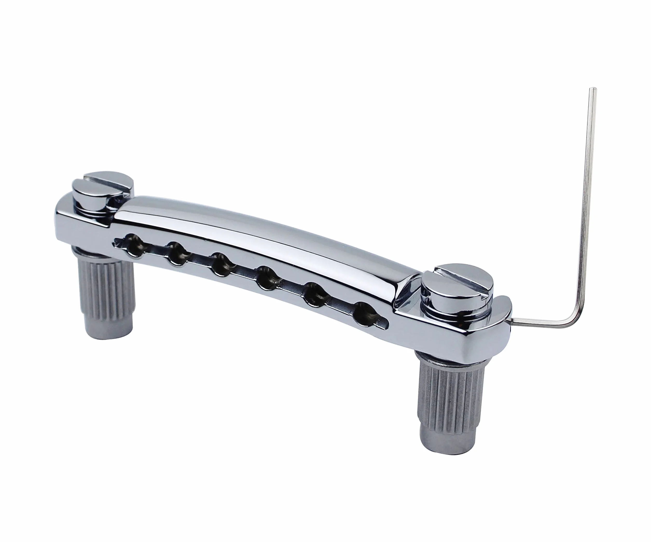 Guyker Tune-O-Matic Bridge and Stop Bar Tailpiece Combo GS001 GM005 Chrom do Gitary Elektrycznej LP SG EPI 6-strunowej