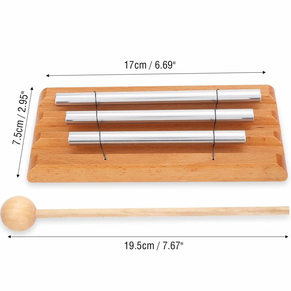3 Tone Drums Chime, Musical Chime Mallet Percussion dla początkujących dzieci