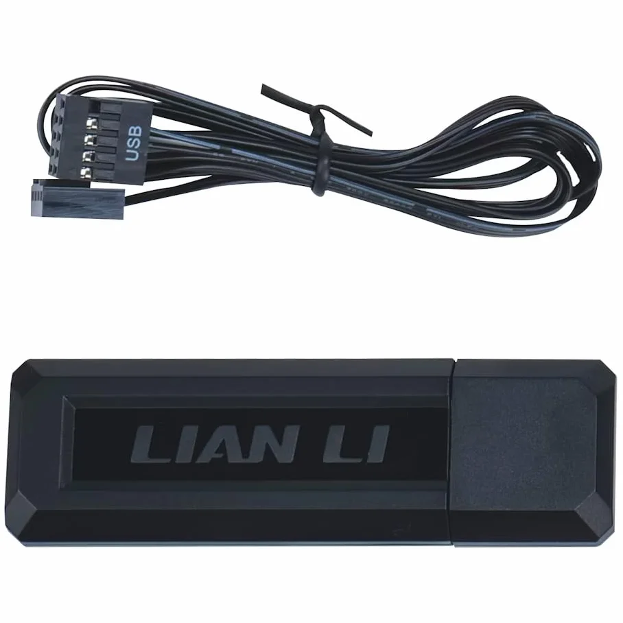 Lian Li UNI FAN SL bezprzewodowy kontroler – kontroler RGB, synchronizacja do 16 wentylatorów UNI dla ultra-czystej konfiguracji, czarny