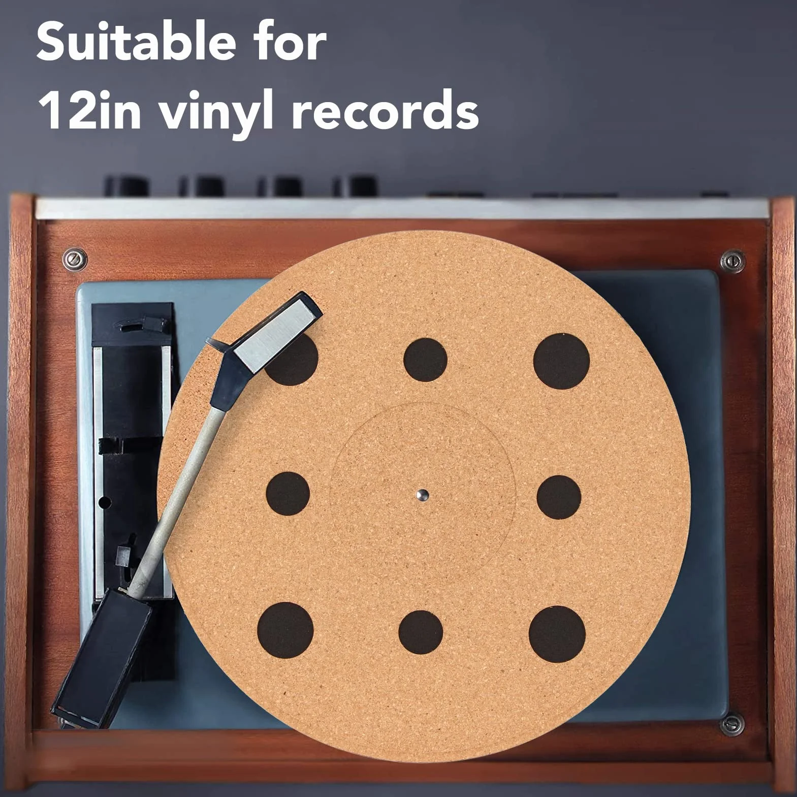 Korkowe Maty Gramofonowe, Antystatyczna Mata Gramofonowa z Korka 4 Mm, Maty Korkowe z wysoką wiernością do Gramofonów Winylowych LP Audiophile redukują Hałas