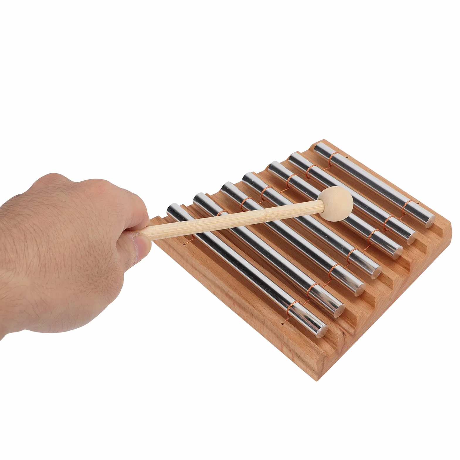 Dzwonki ręczne, muzyczny instrument perkusyjny Dzwonek energetyczny z młotkiem do medytacji do jogi