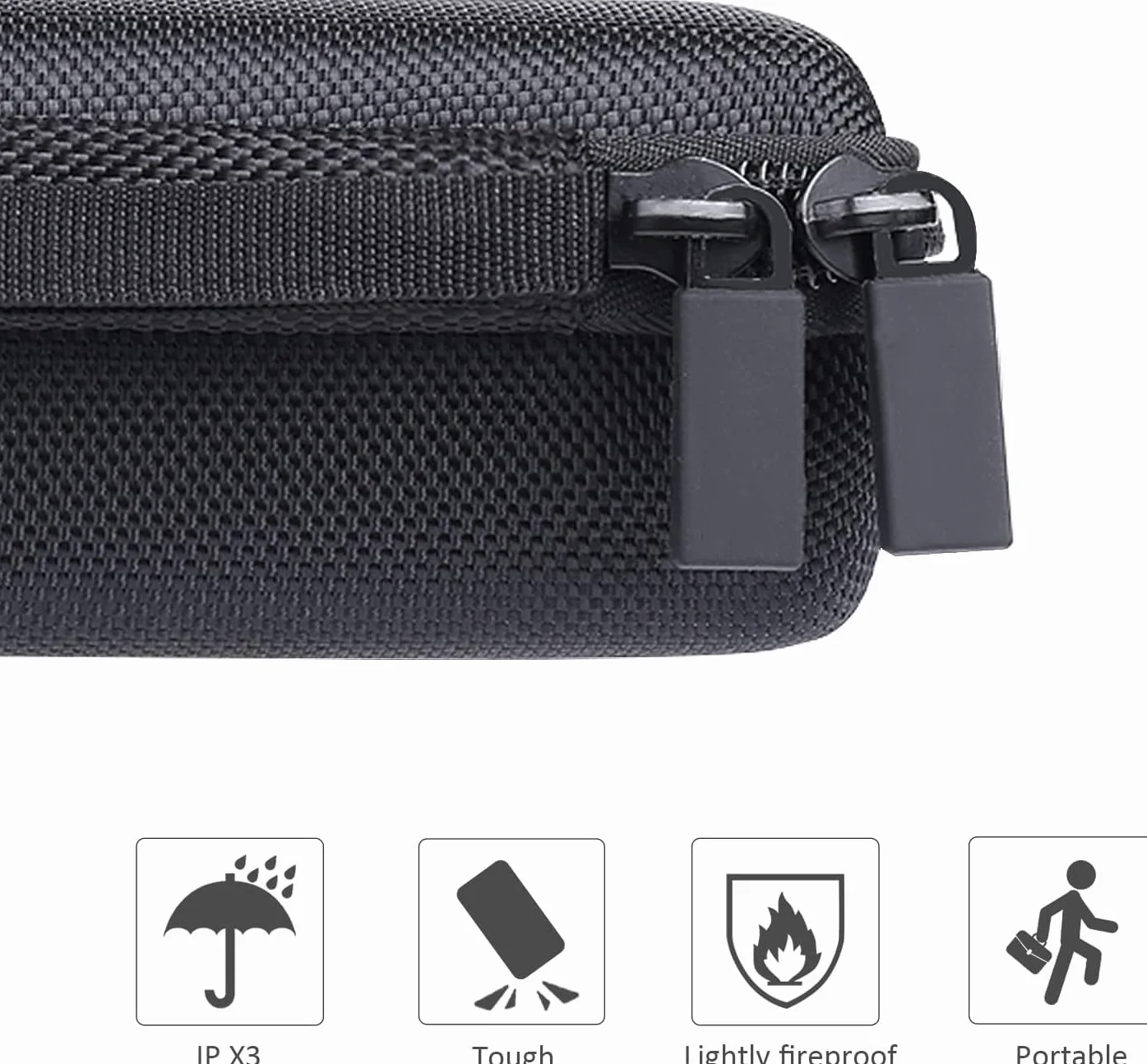 co2CREA Twarde etui podróżne do przechowywania do rejestratora Zoom, tylko etui, Czarny, For Zoom F3
