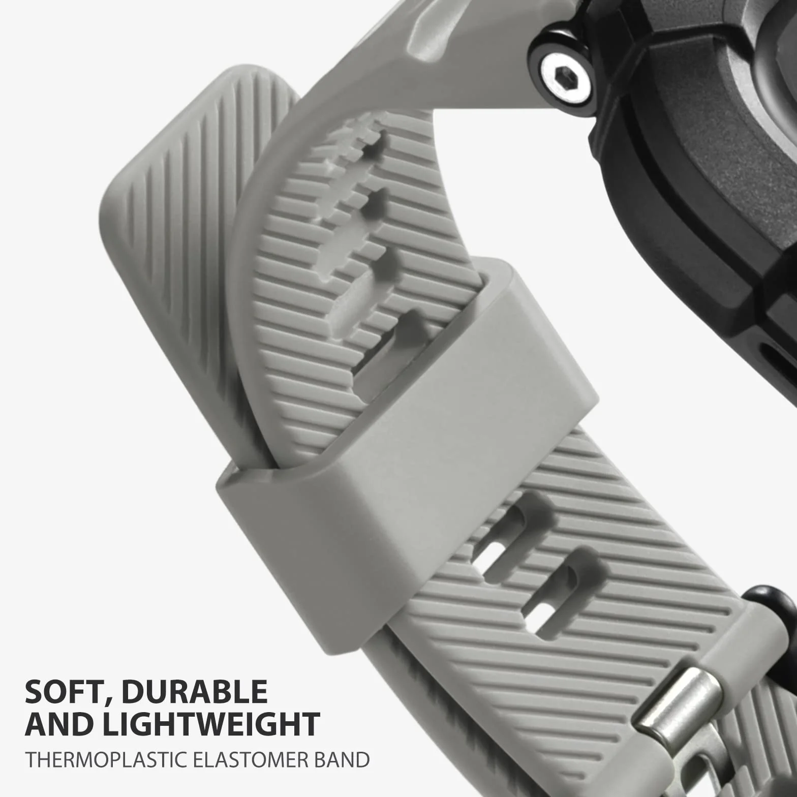 ULTIAML Etui ochronne z bransoletką, kompatybilne z Apple Watch ultra 2/ ultra 49 mm, regulowany, odporny na uderzenia, sportowy pasek, wytrzymały pasek premium (szary)