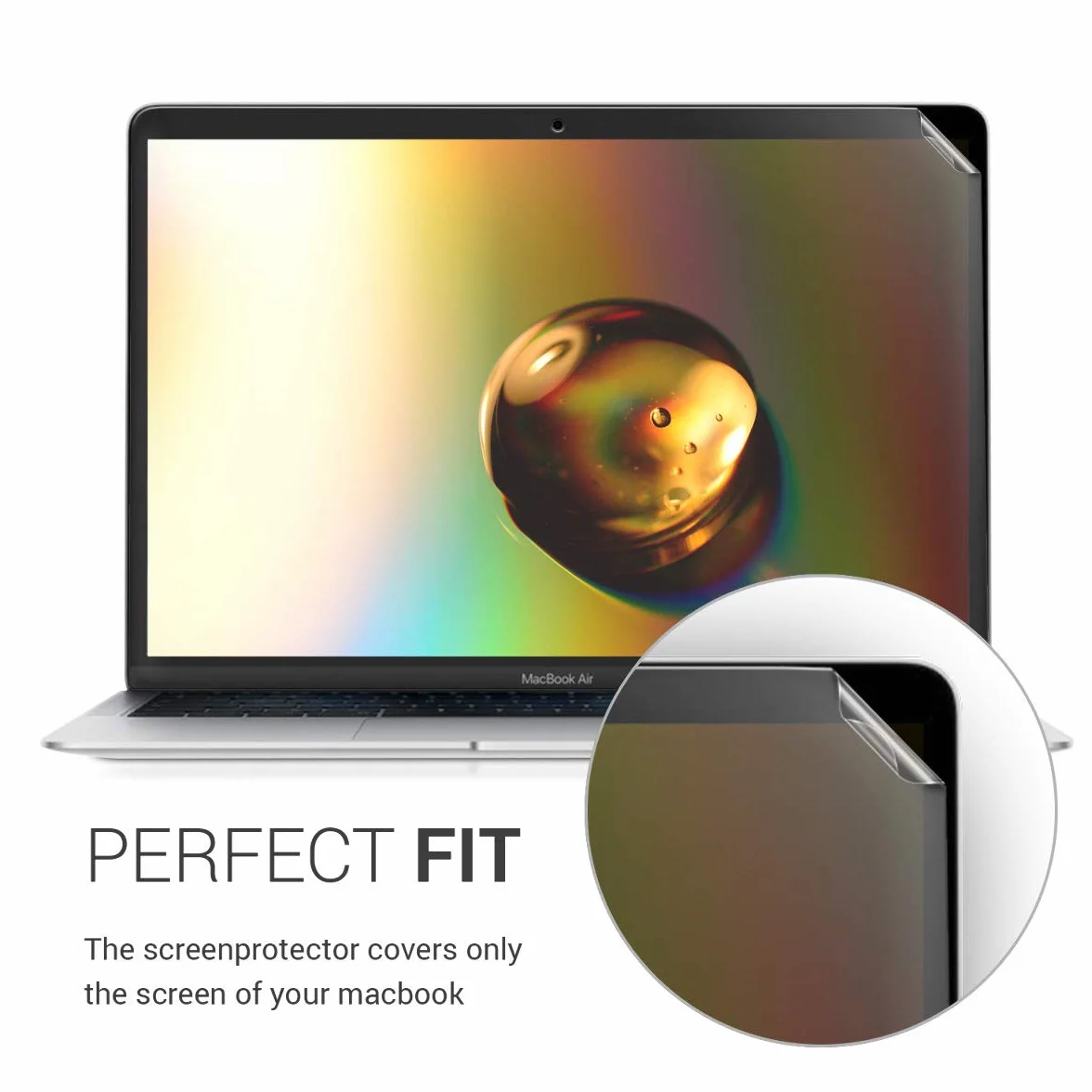 kwmobile Ochraniacz ekranu kompatybilny z Apple MacBook Air 13" Retina (od końca 2018 r.) - Ochraniacz ekranu, matowa, antyodblaskowa folia wyświetlaczowa