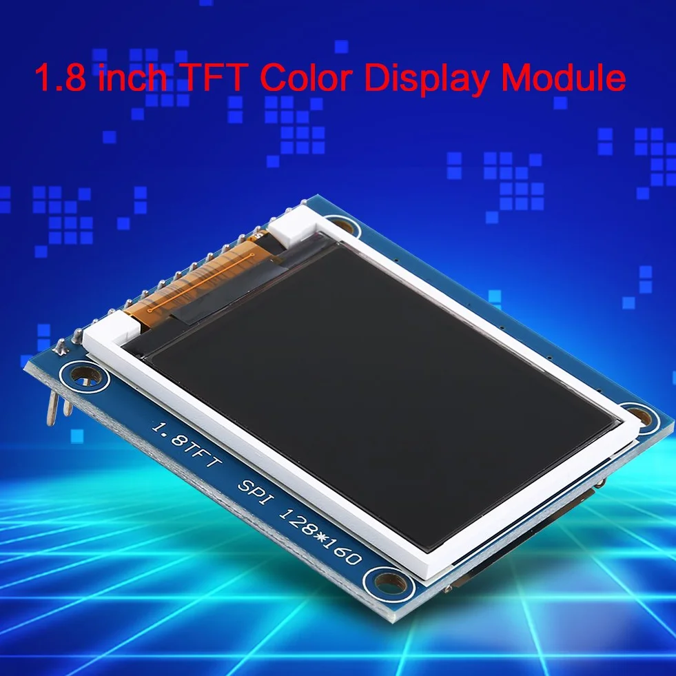 Moduł wyświetlacza LCD, Asixx 1,8" TFT Serious kolorowy moduł LCD z gniazdem PCB SD Kompatybilny z interfejsem 1602 dla modułu kolorowego wyświetlacza LCD, entuzjastów LCD i uczniów SCM