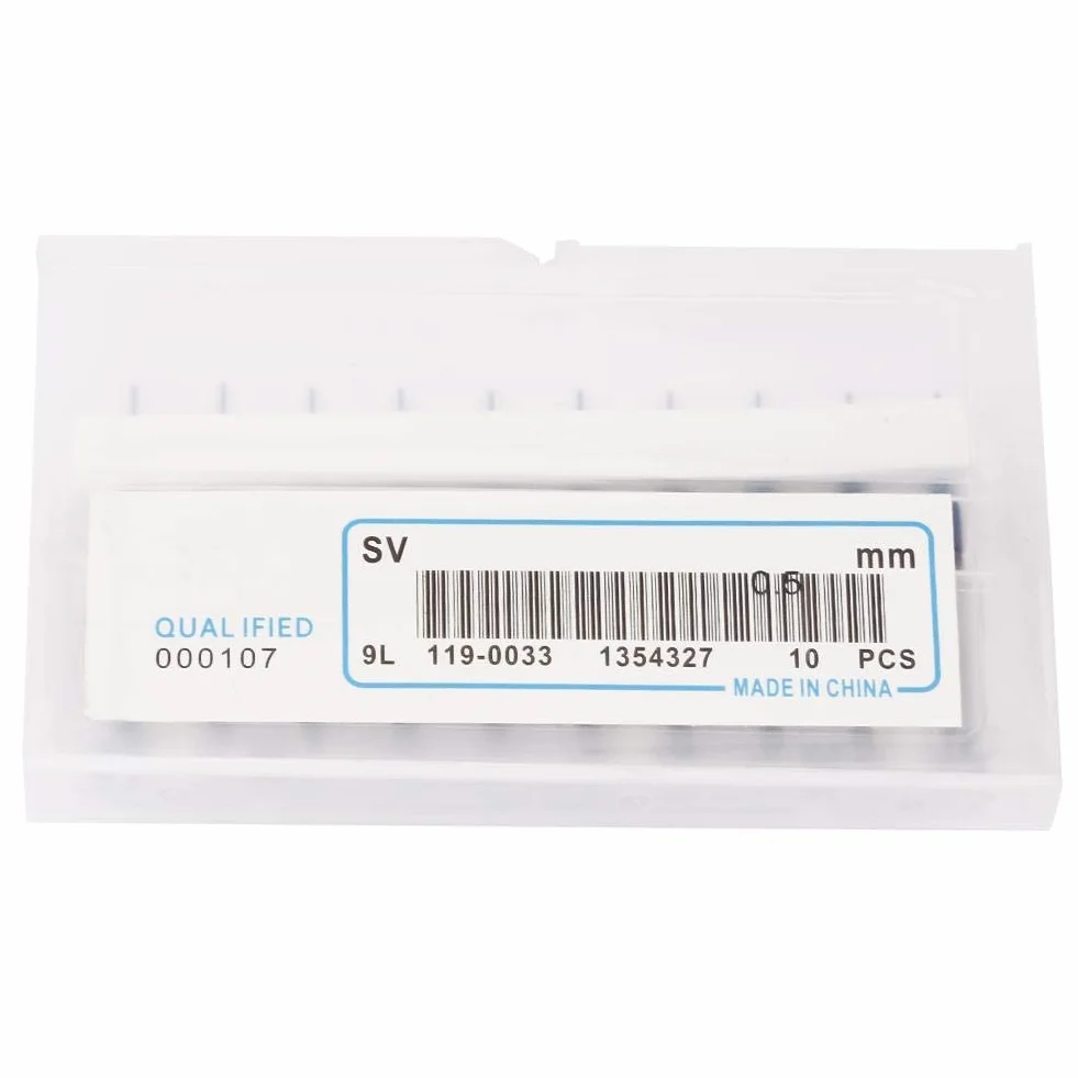 Zestaw frezów z węglika wolframu, 10 sztuk, 0,5 mm, do obróbki CNC, PCB, formy, tworzywa sztucznego, miedzi